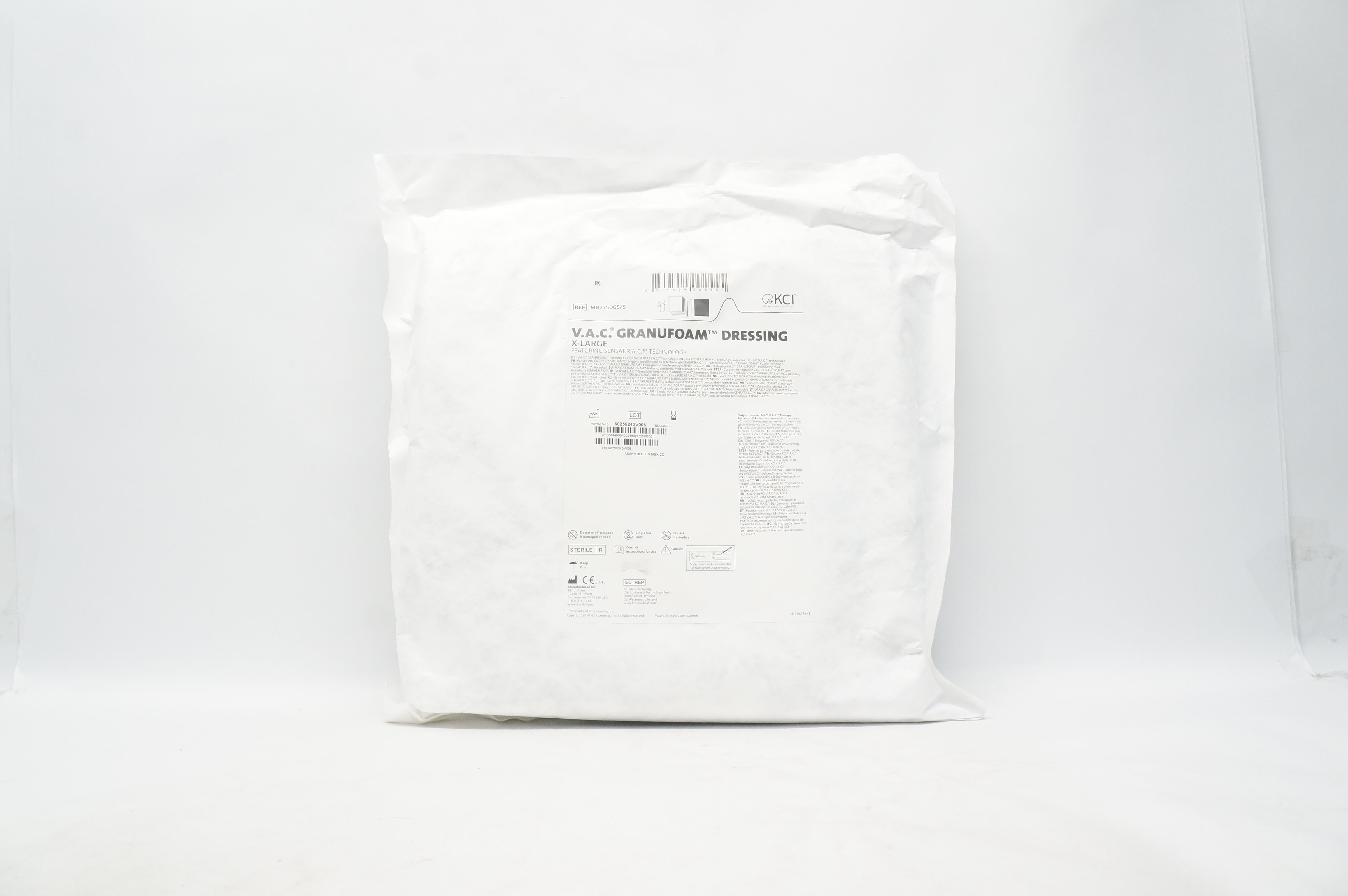 KCI VAC M8275065/5 GranuFoam Dressing X-Large