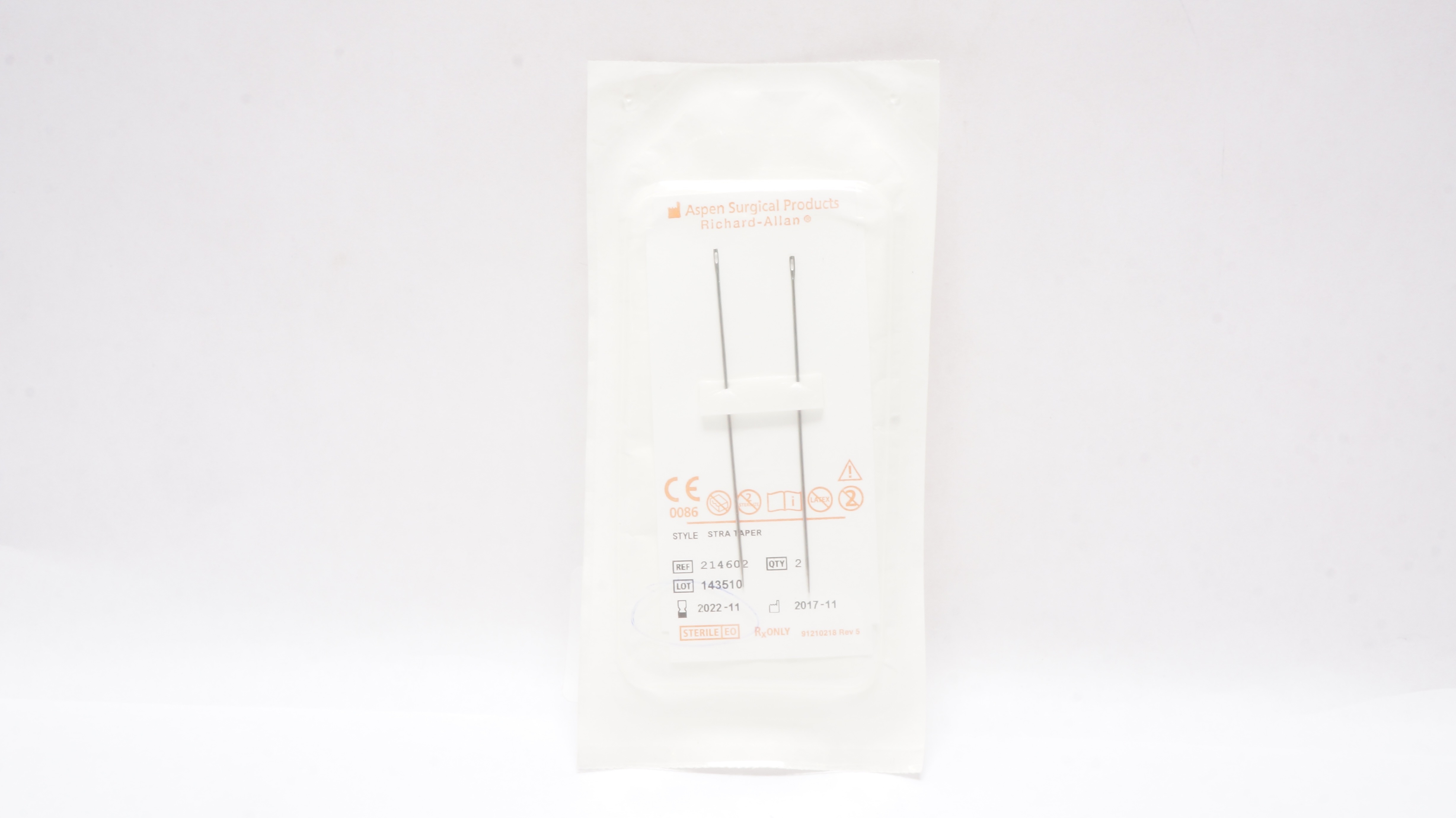 Aspen Surgical 214602 Richard Allan Straight Taper Point Mayo Intestinal Ndle(x)