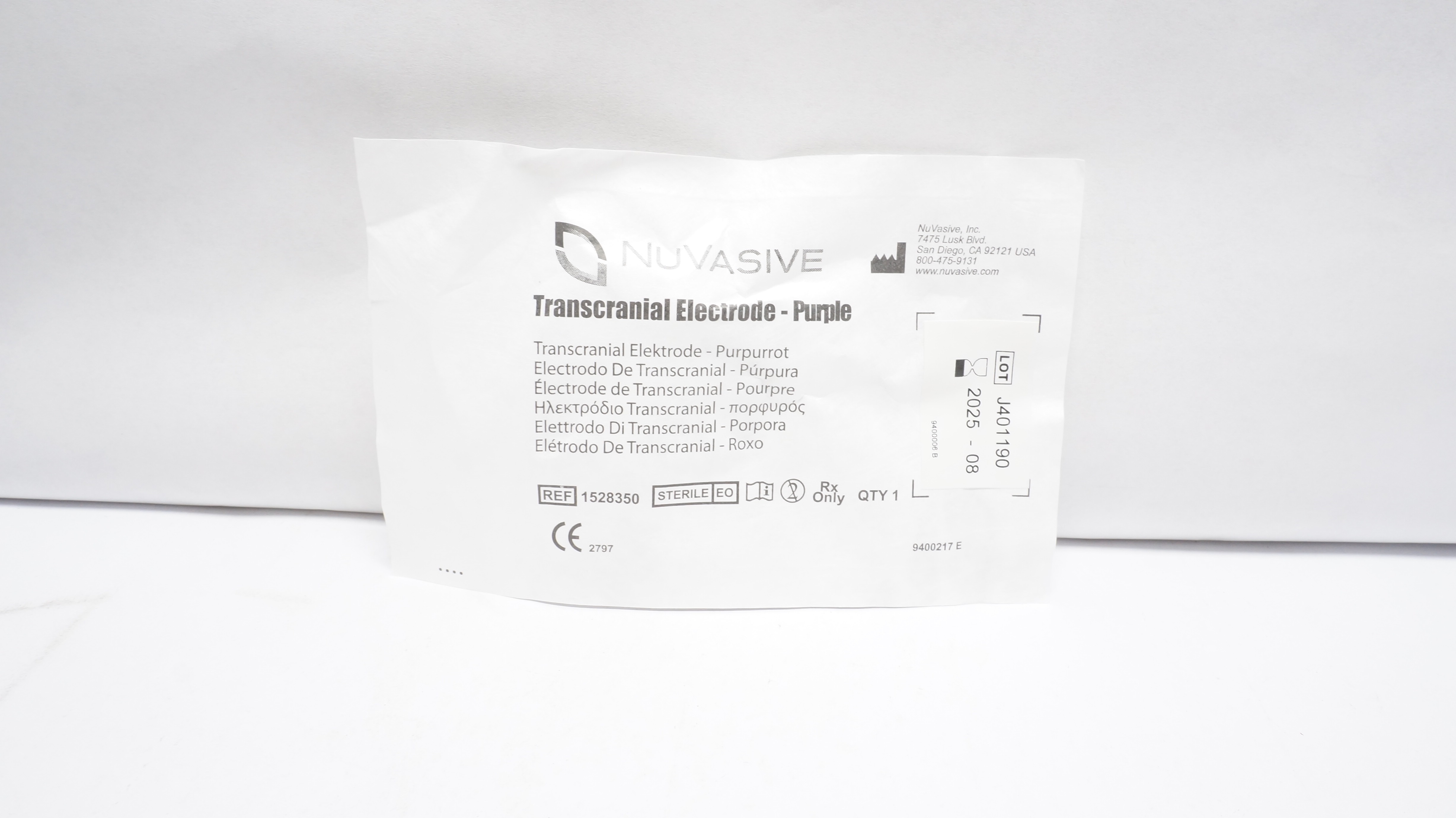 NuVasive 1528350 Transcranial Electrode Purple (x)