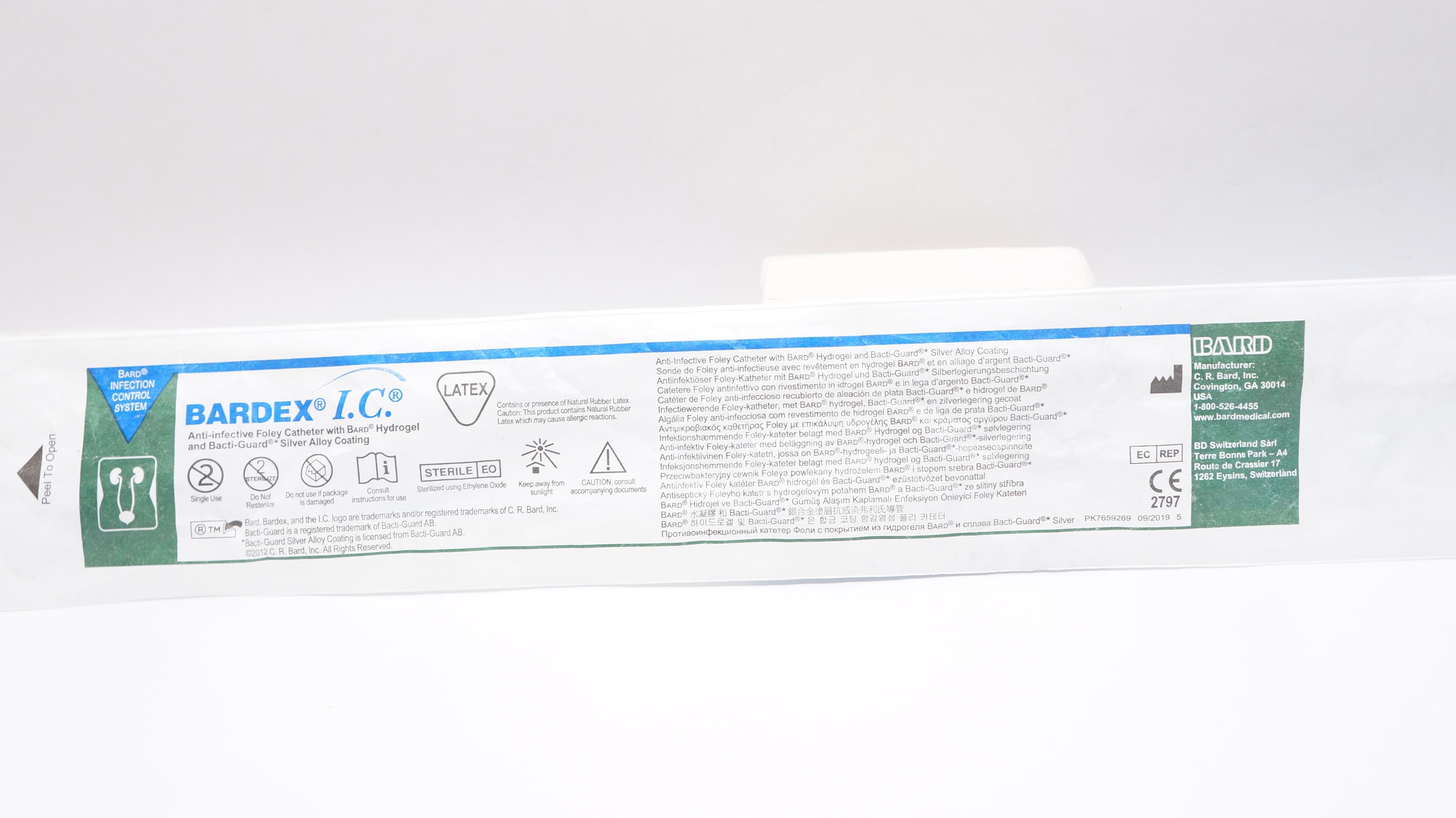 Bard 0165SI18 Bardex I.C. Anti-Infective Foley Cath. 18Ch/Fr 5cc/mL Balloon (x)