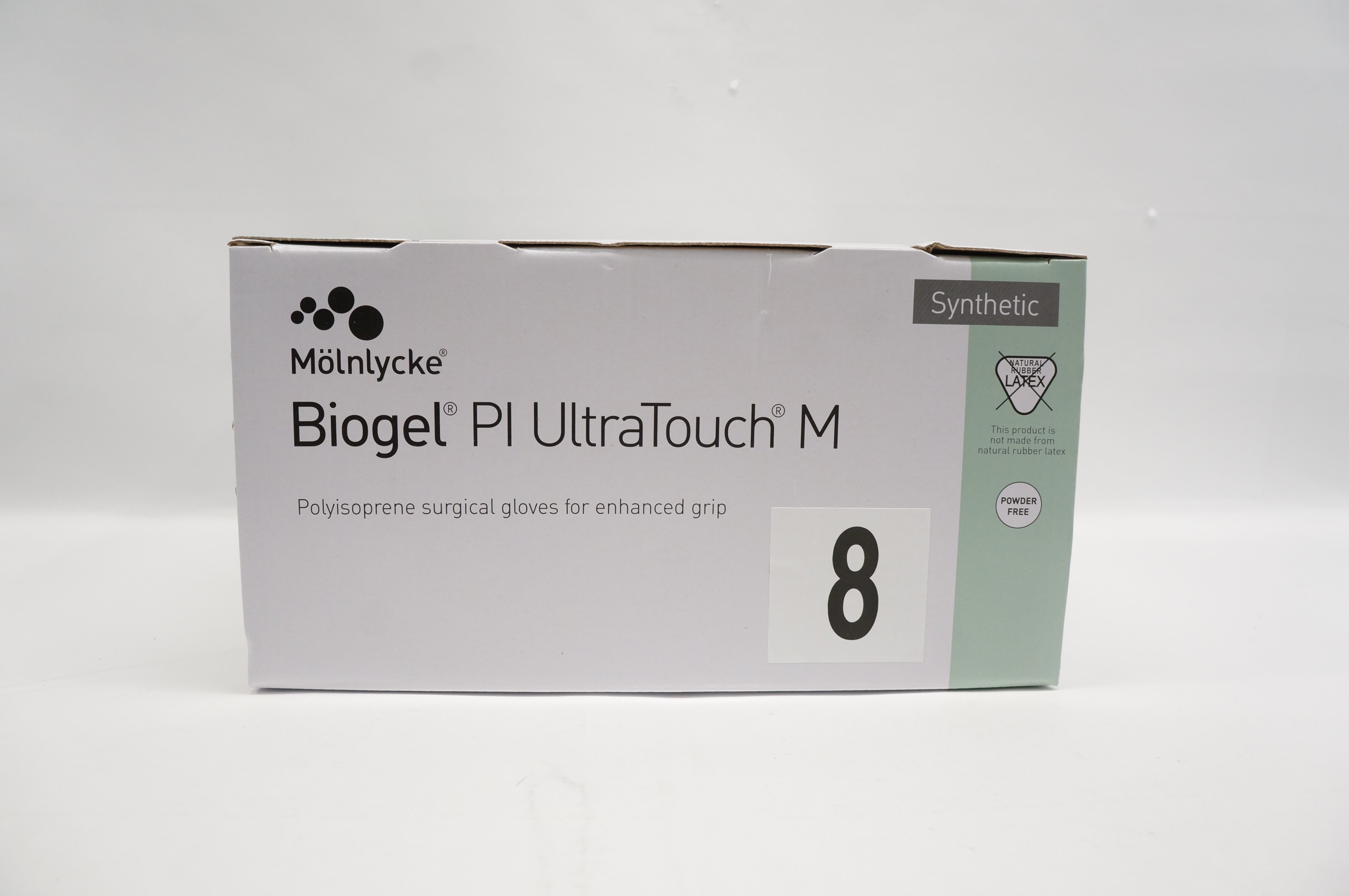 Molnlycke Healthcare 42680 Biogel Pl UltraTouch M Gloves, Size 8 - Box of 50