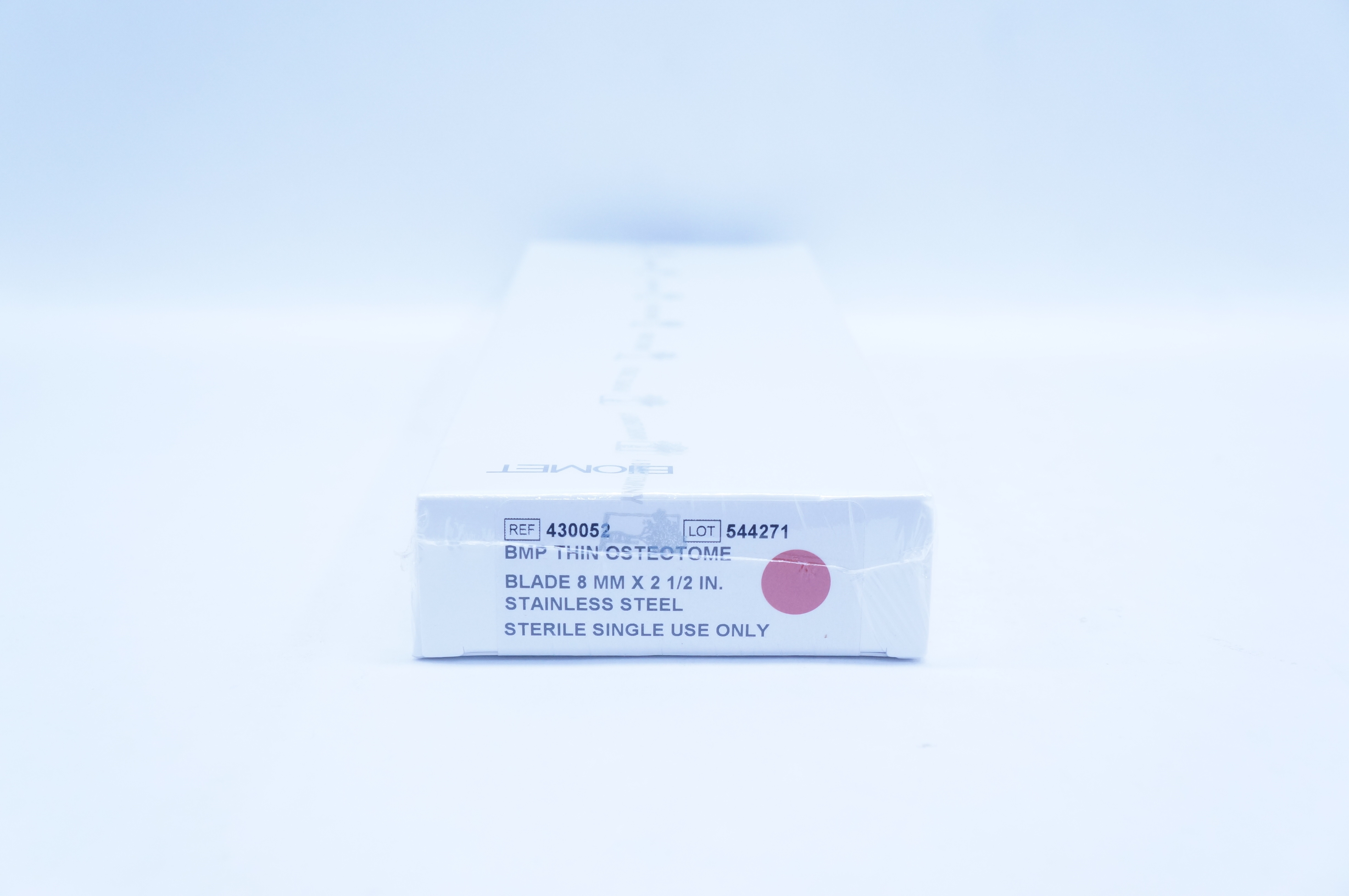 Biomet 430052 BMP Thin Osteotome, Blade 8mm x 2-1/2inch