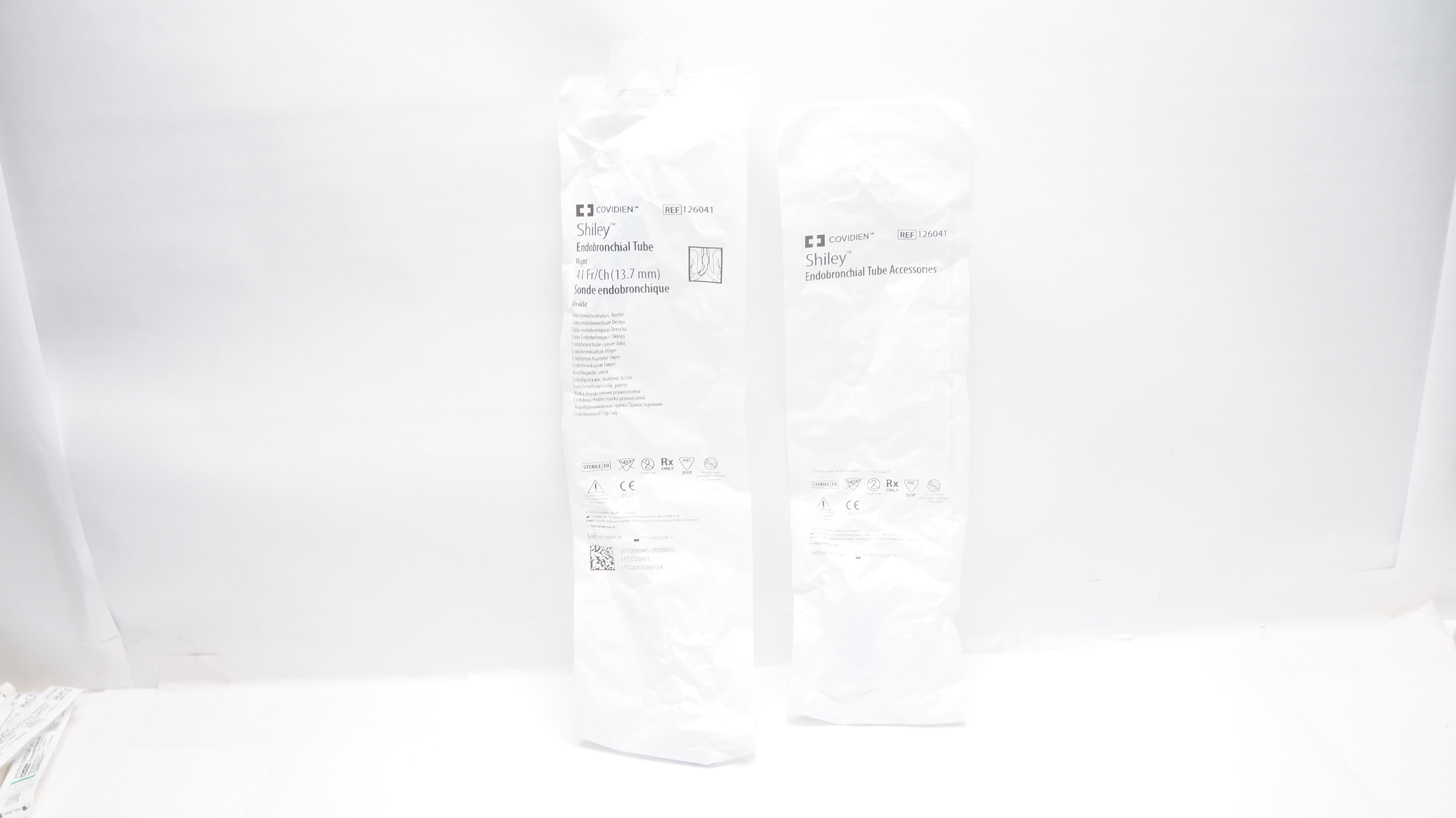 Covidien 126041 Shiley Endobronchial Tube Right 41Fr/Ch & Tube Accessories (x)