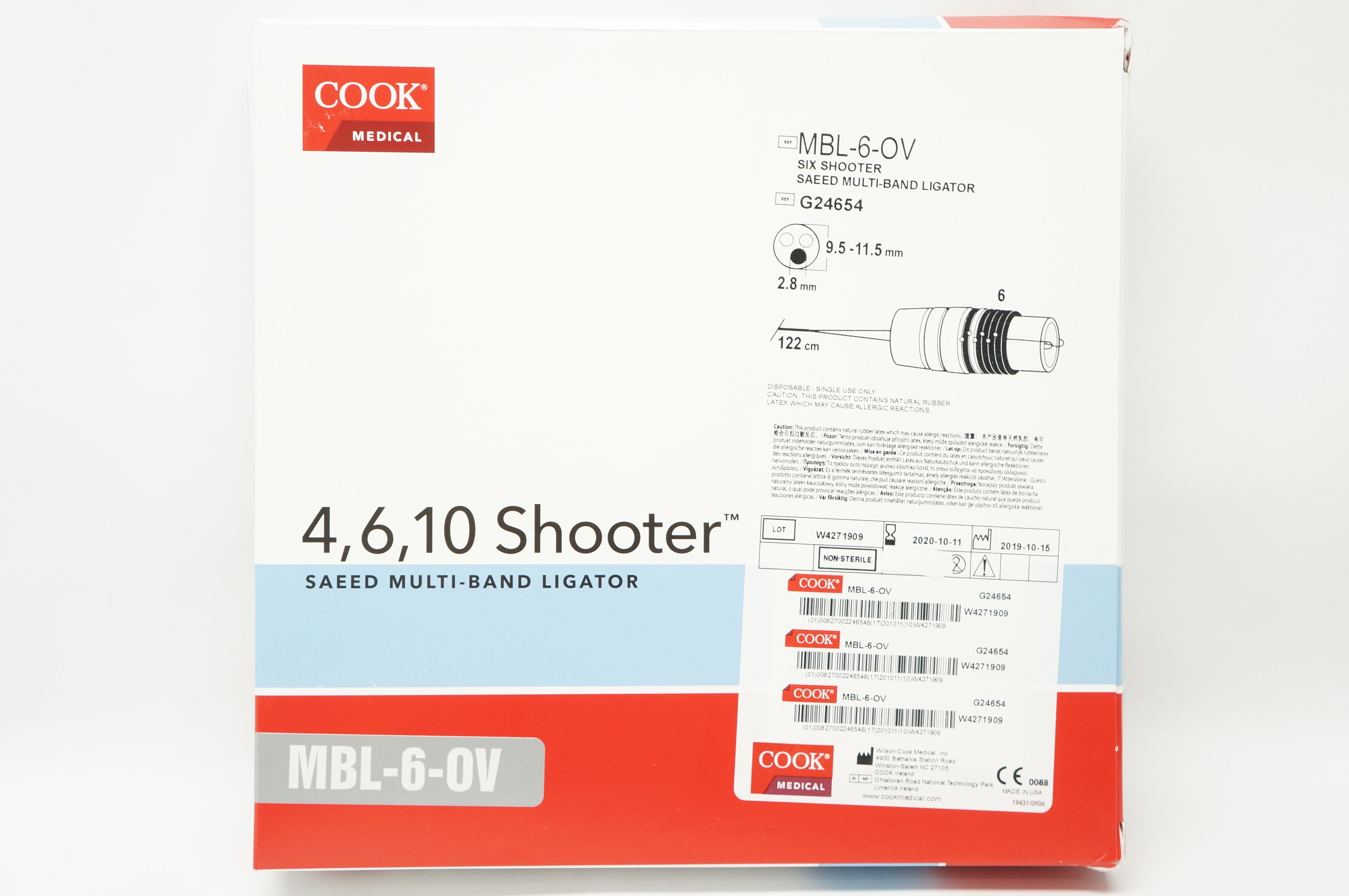 Cook Medical G24654 Six Shooter Saeed Multi-Band Ligator 122cm (x)