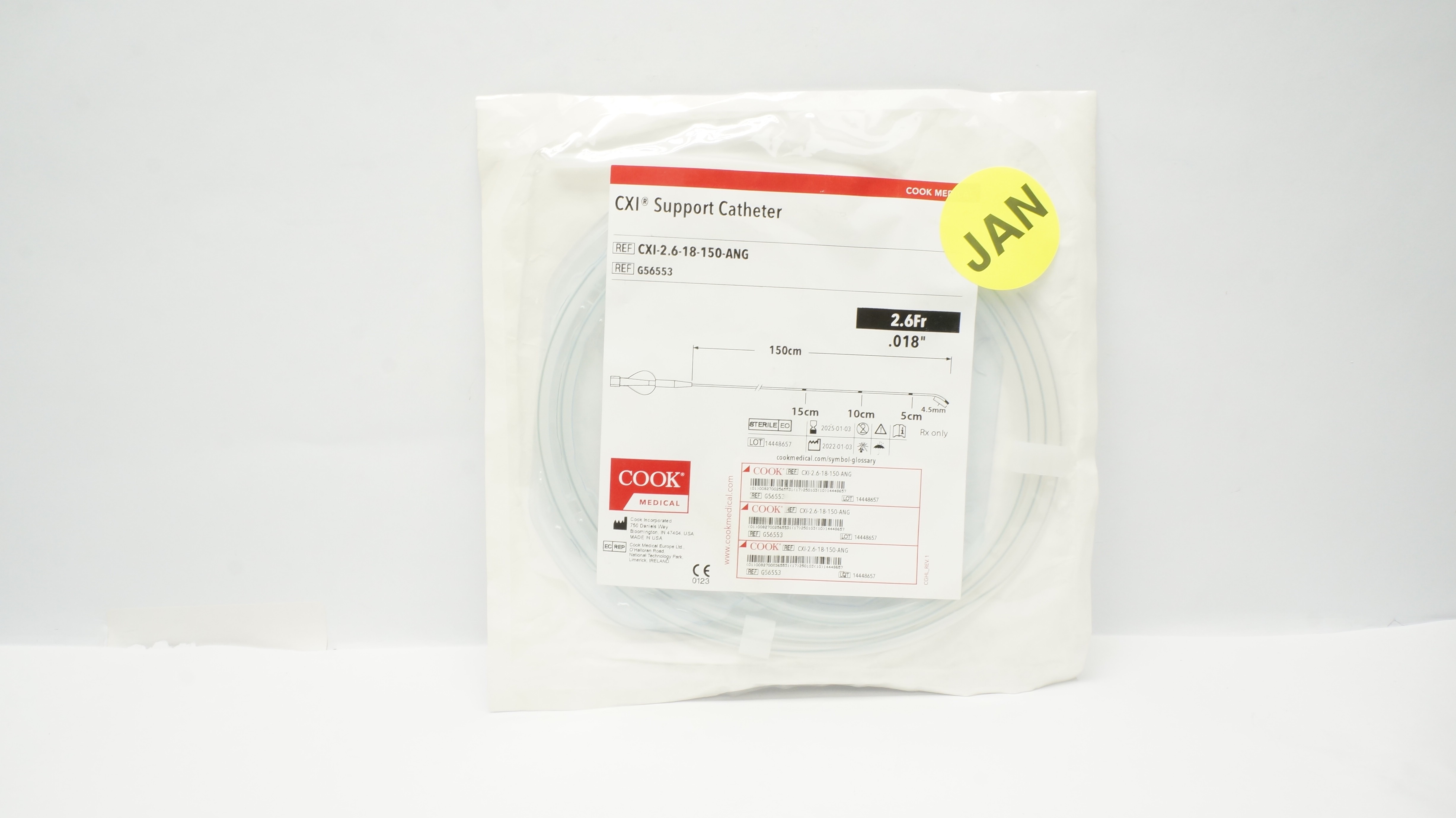 Cook Medical G56553 CXI Support Cath. 2.6Fr, .018inch x 150cm (x)