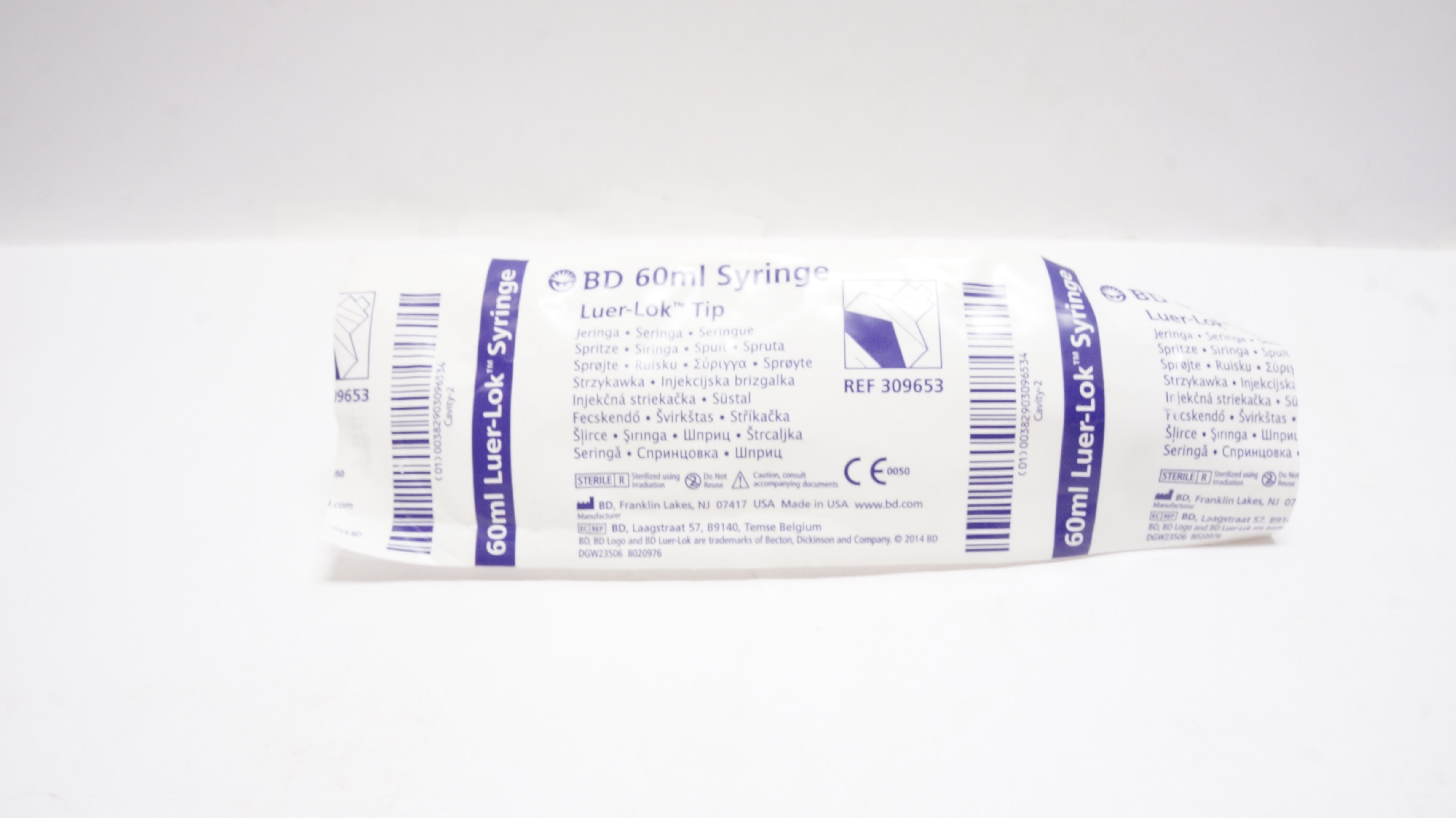 BD 309653 Syringe 60ml, Luer-Lok Tip (x)