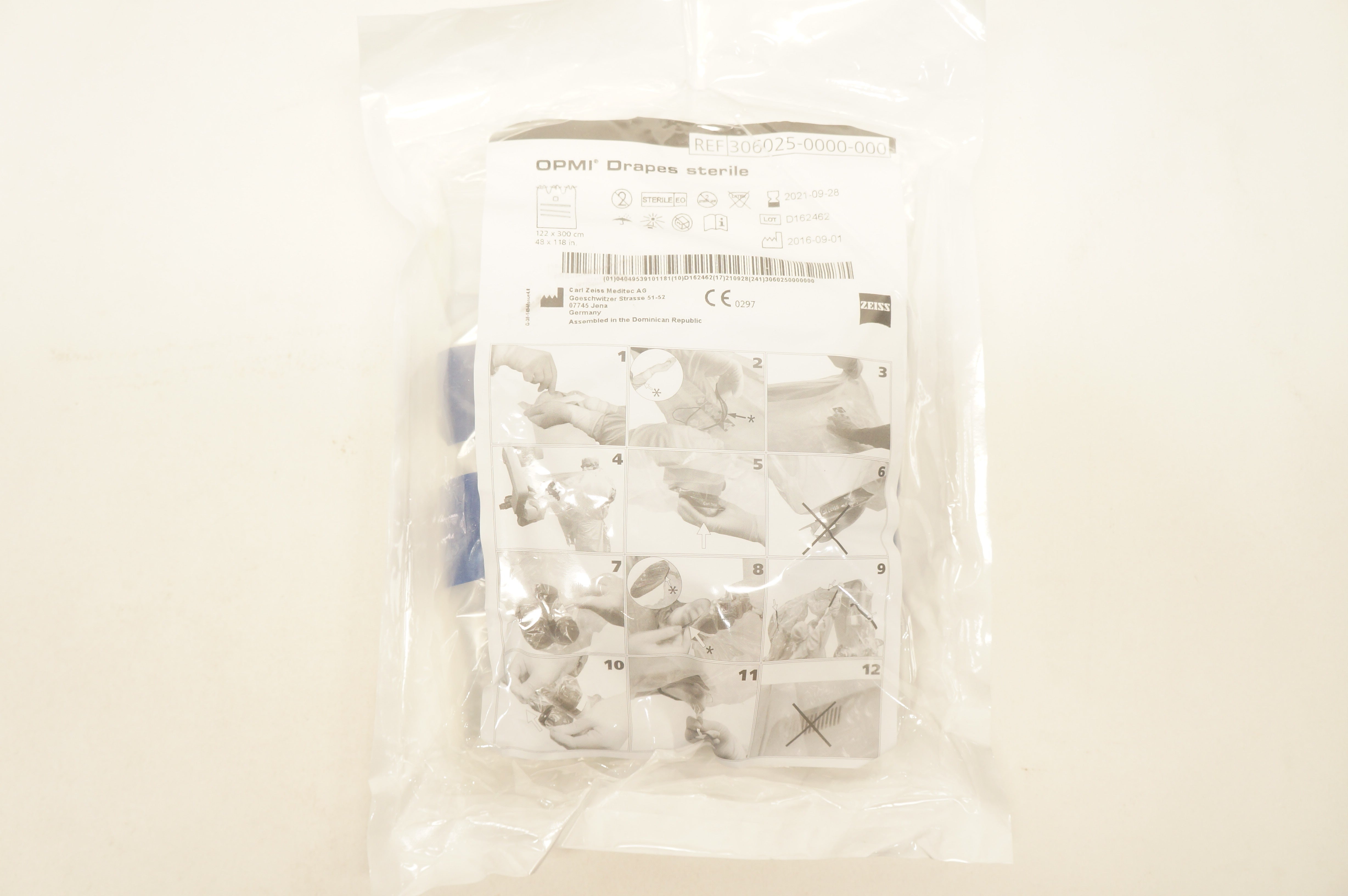 Zeiss 306025-0000-000 OPMI Drapes Sterile 43inch x 118inch (x)