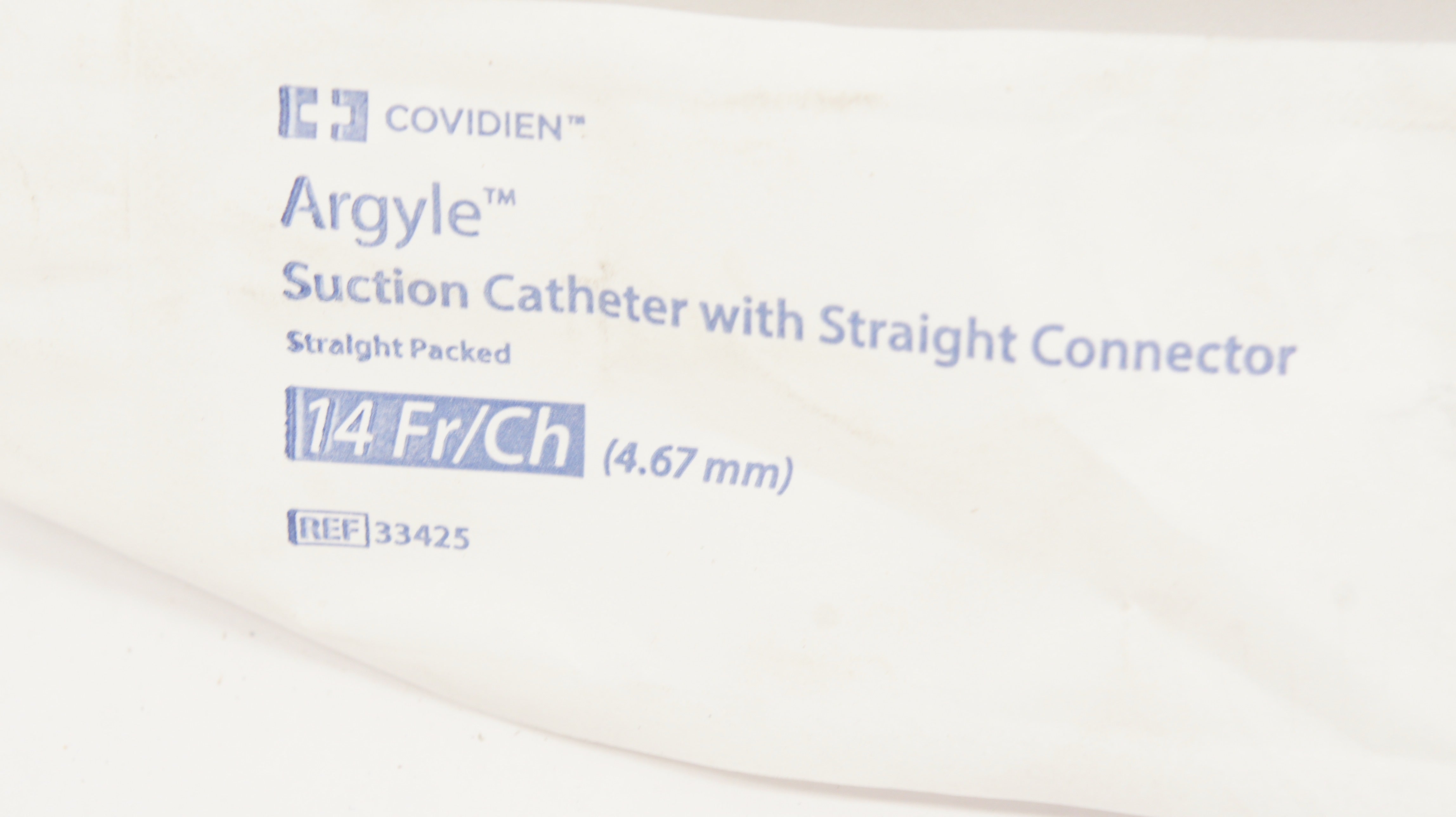 Covidien 33425 Argyle Suction Cath. with Straight Connector 14Fr/Ch