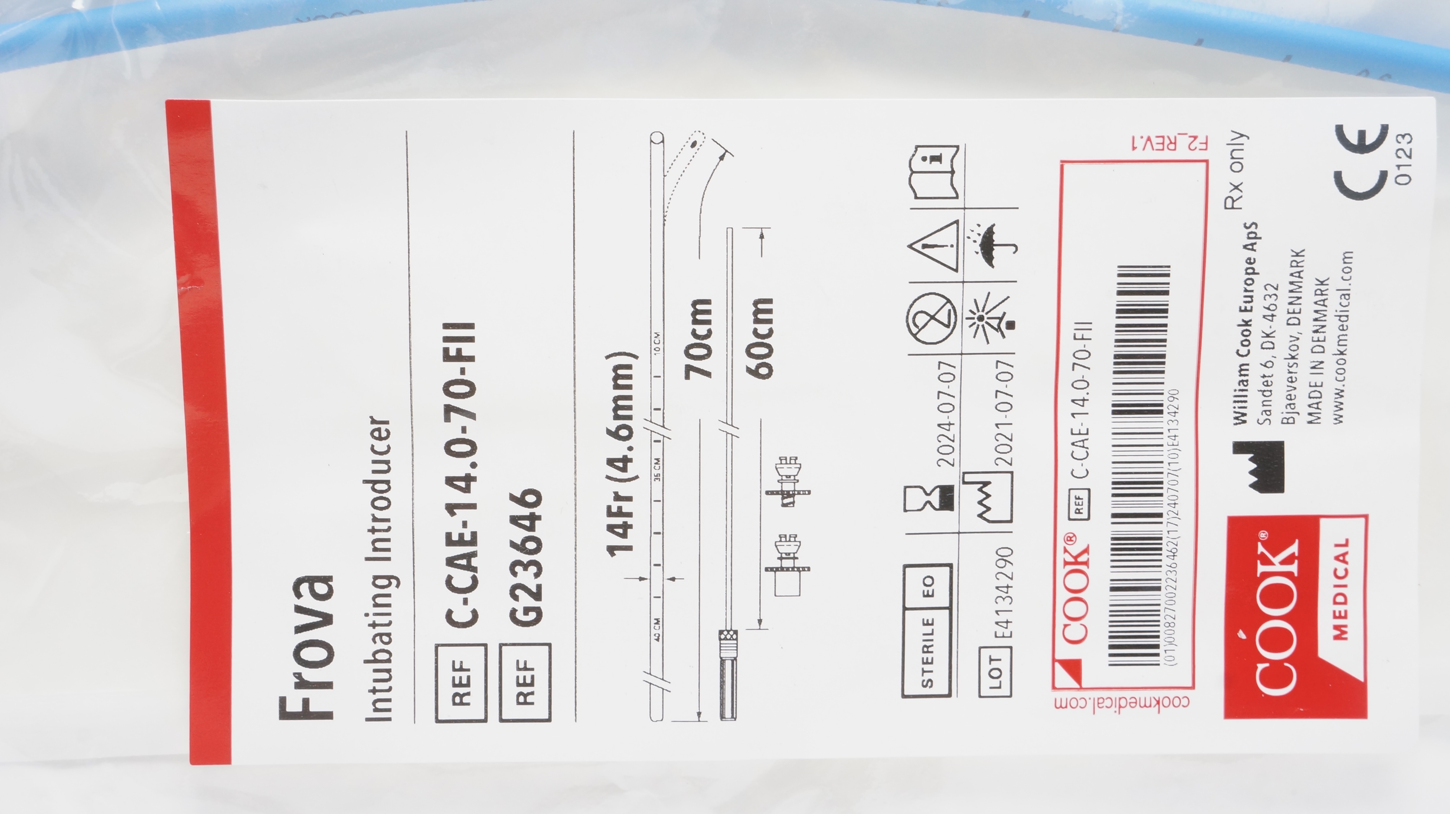 Cook Medical G23646 Frova Intubating Introducer 14Fr x 70cm x 60cm (x)