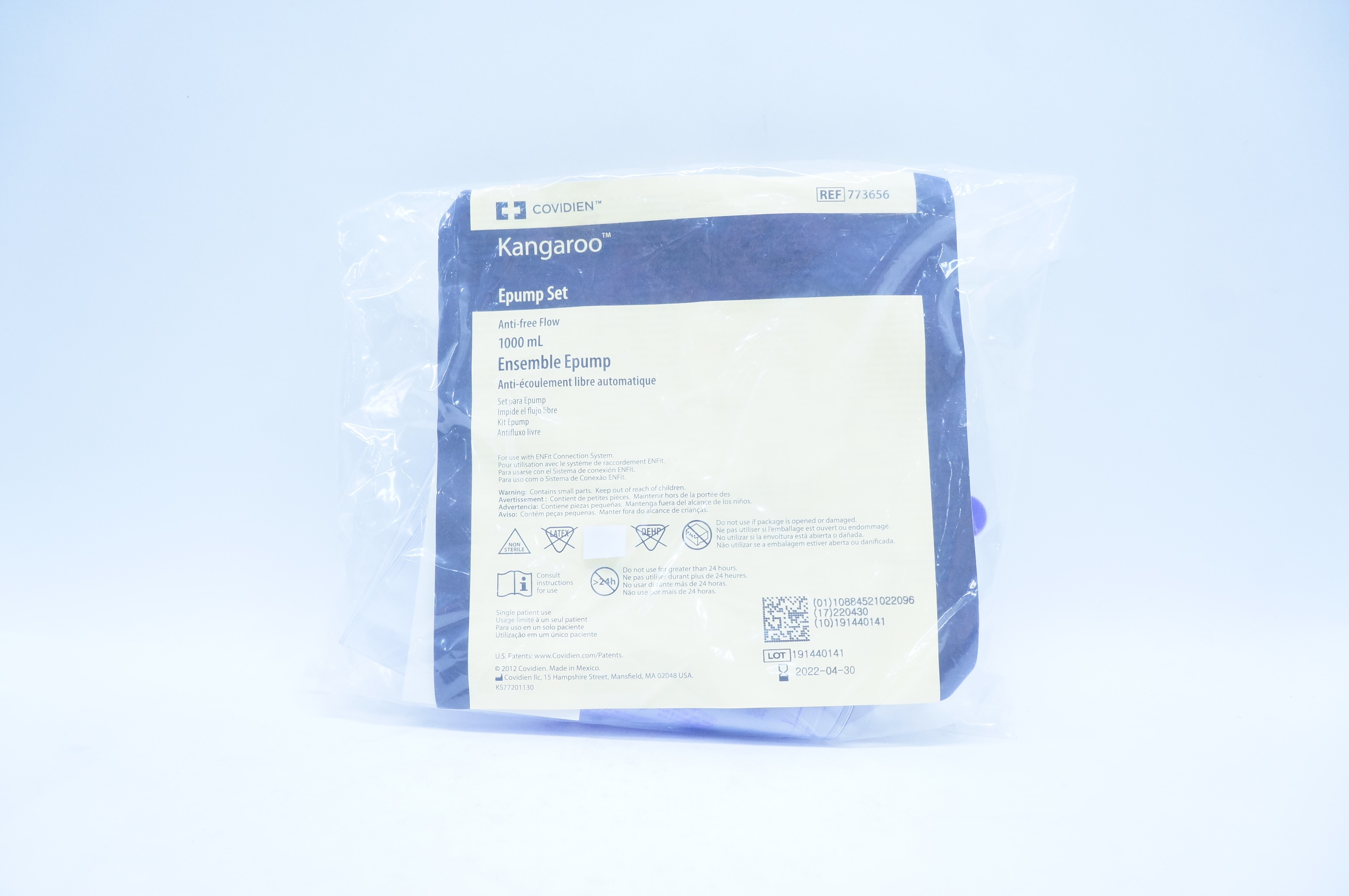 Covidien 773656 Kangaroo Epump Set Anti-free Flow 1000ml