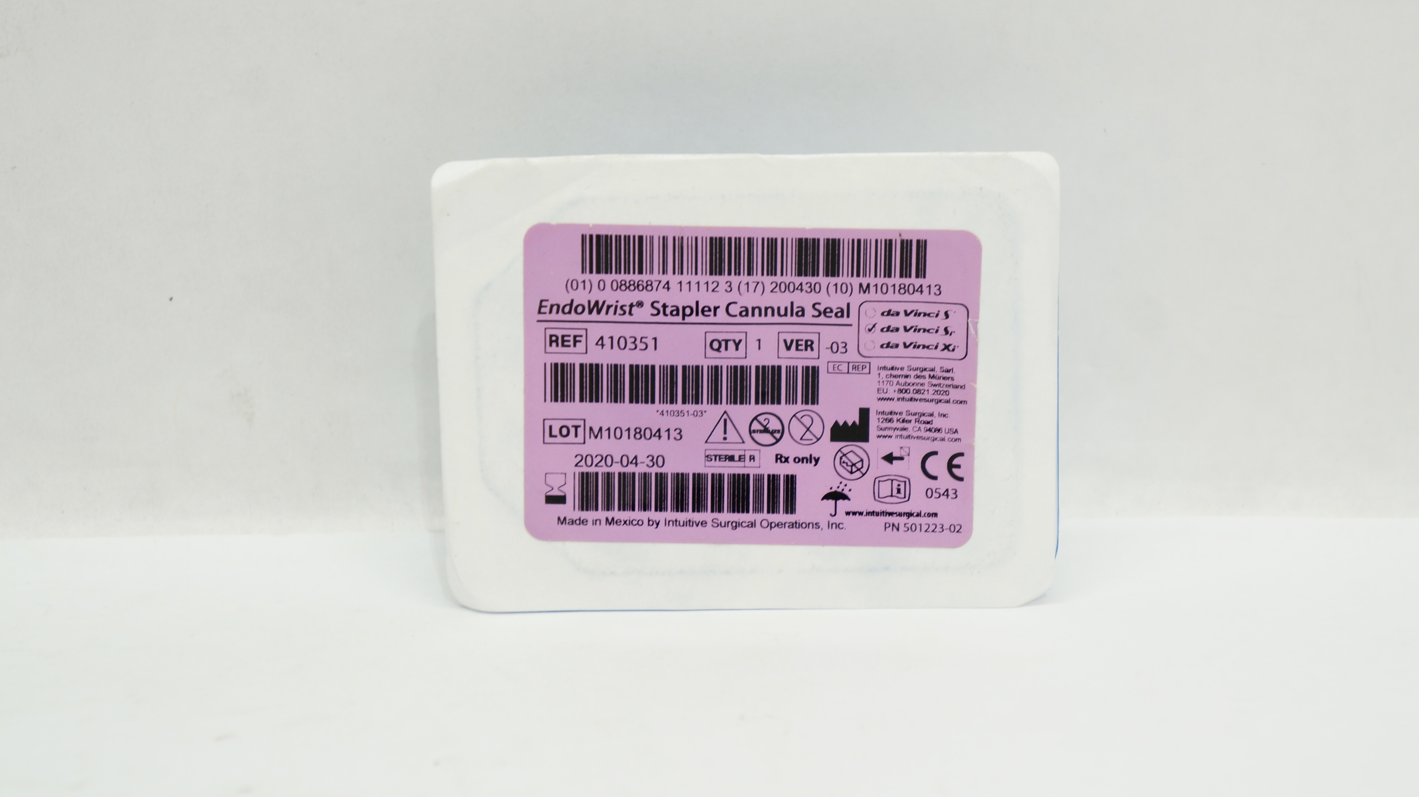 Intuitive 410351 Da Vinci Si EndoWrist Stapler Cannula Seal (x)