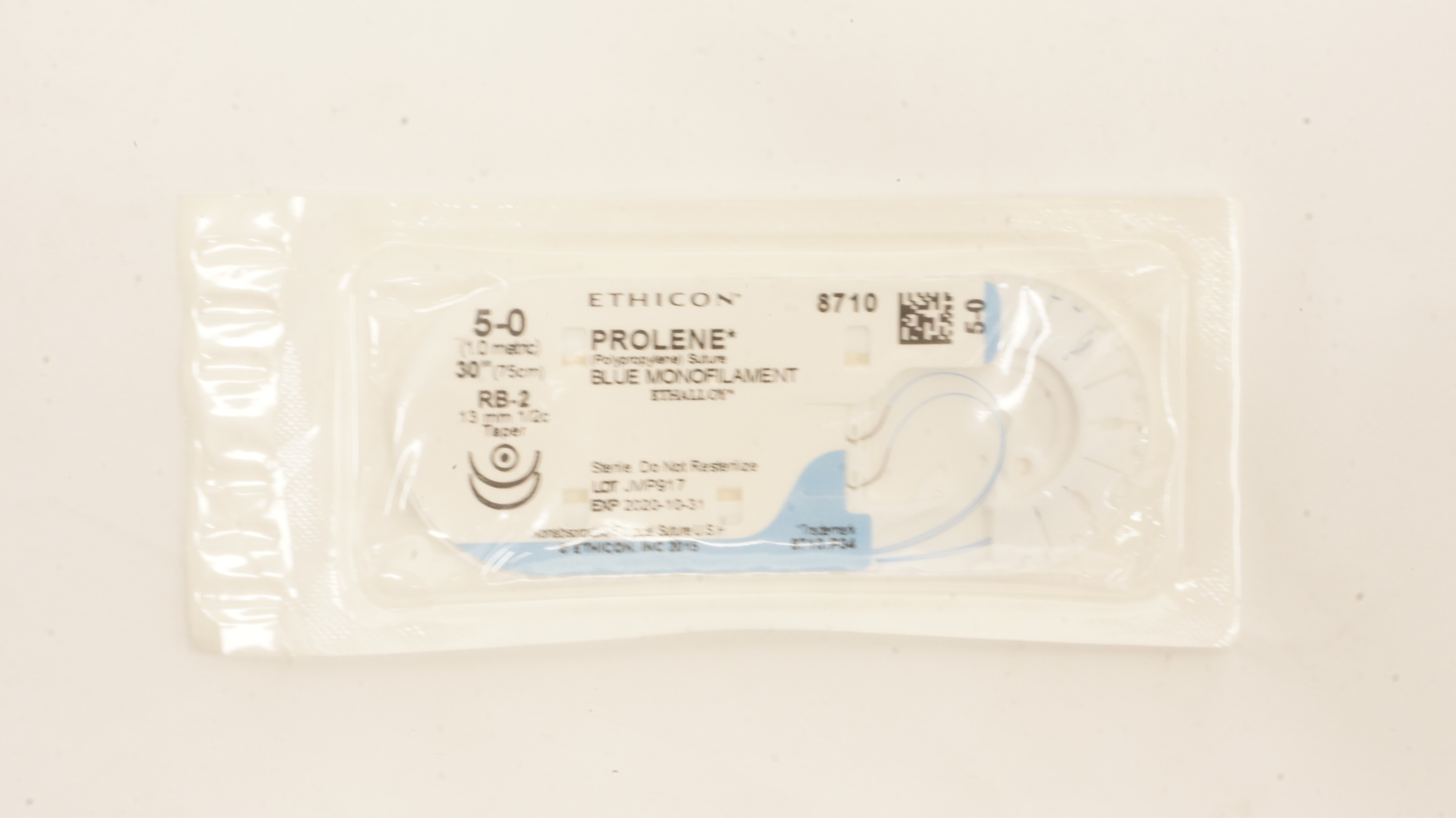 Ethicon 8710 5-0 PROLENE Polypropylene Stre RB-2, 13mm 1/2c Taper, 30inch (x)