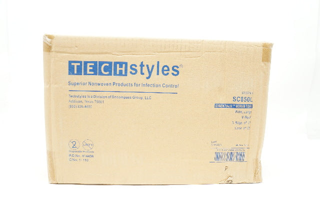 TechStyles SC850L Essentials Scrub Tops, Wine, V-Neck, Large - Case of 50