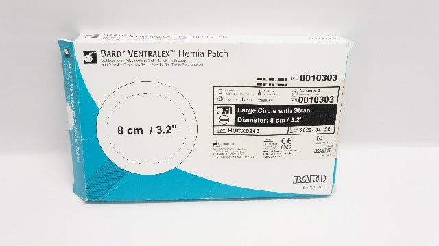 Bard 0010303 Ventralex Hernia Patch L Cricle with Strap 3.2inch (x) - Box of 2