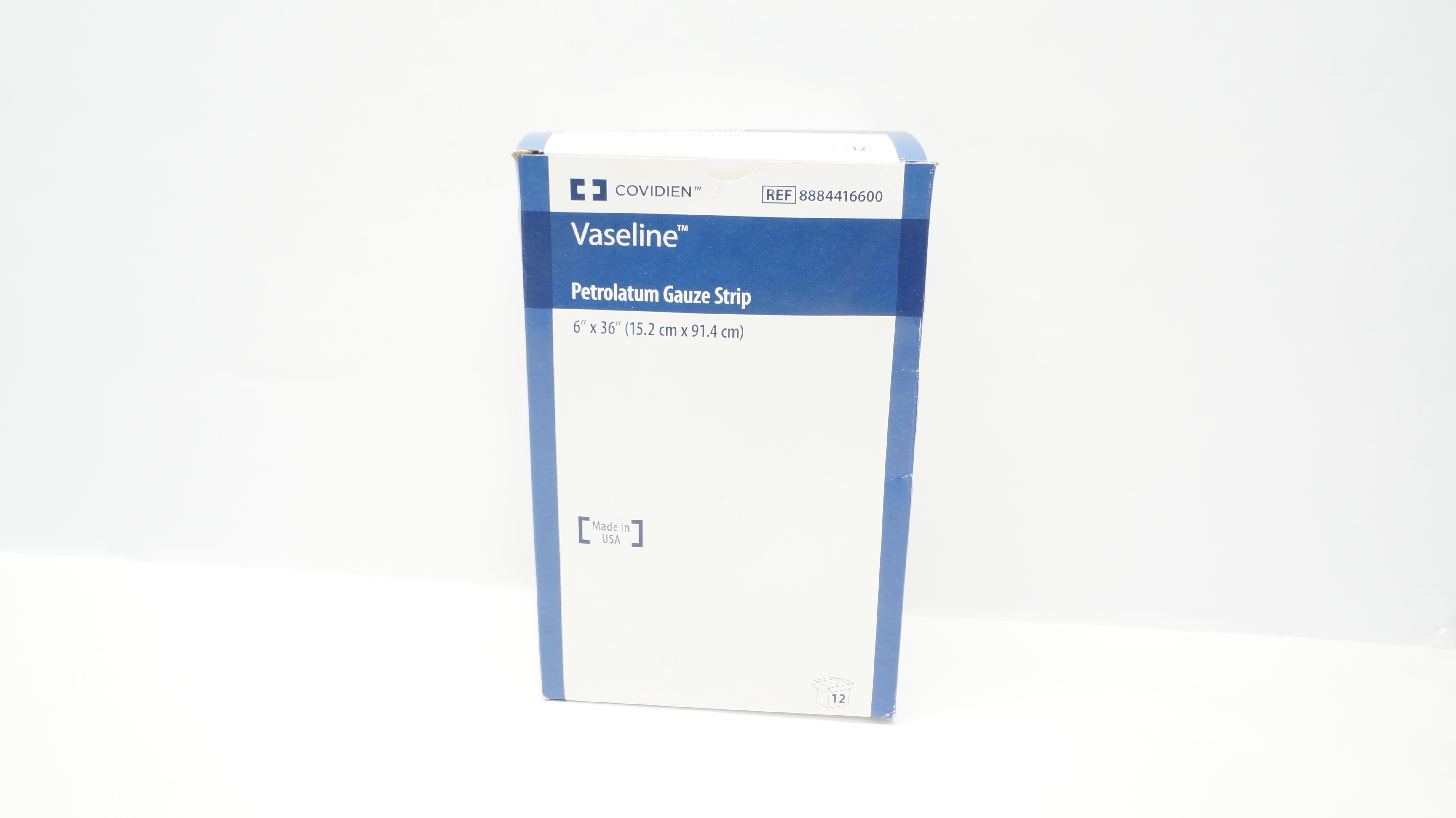 Covidien 8884416600 Vaseline Petrolatum Gauze Strip 6In x 36In - Box of 12