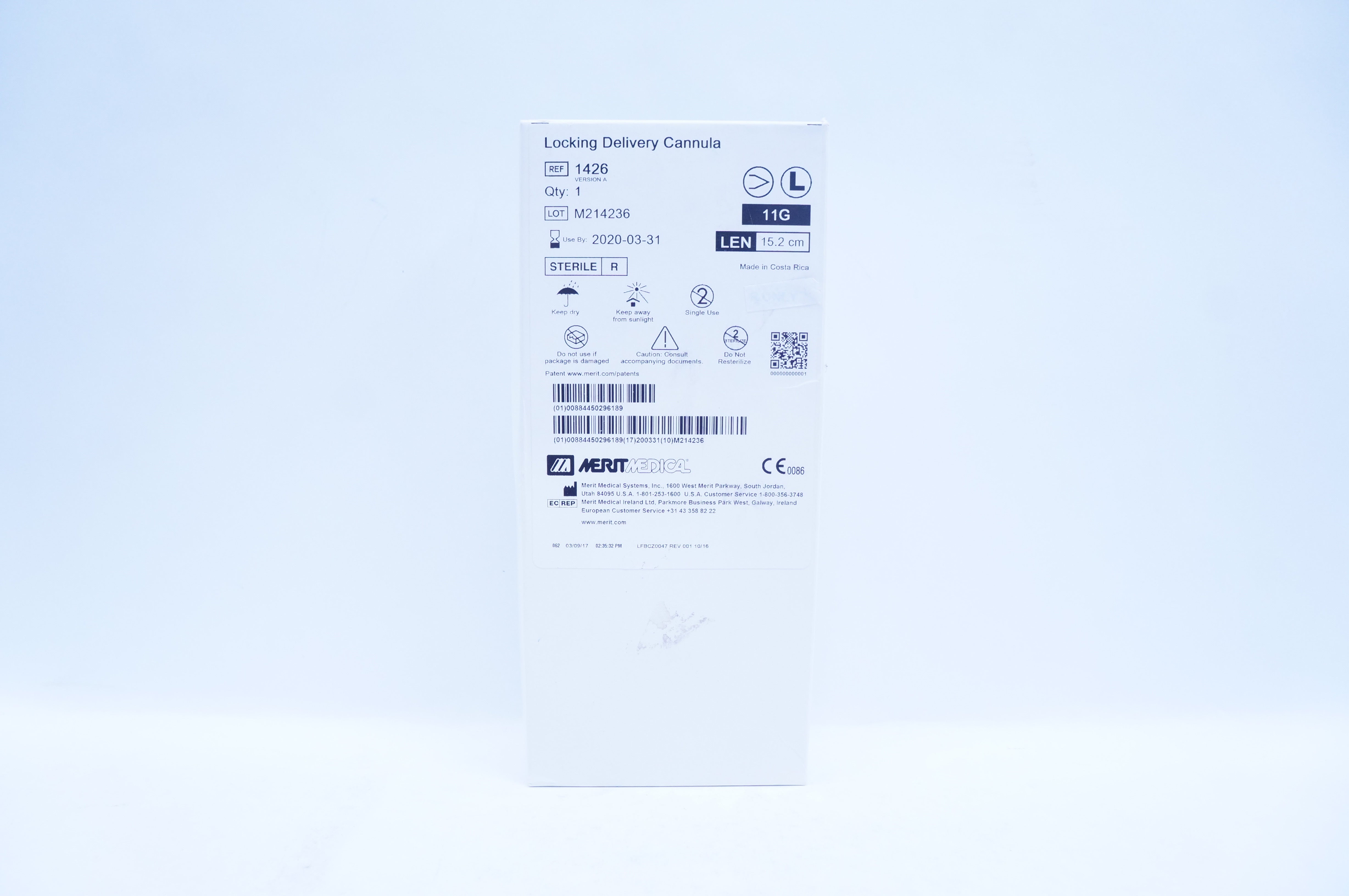 Merit Medical 1426 Locking Delivery Cannula L 11G x 15.2cm (x)