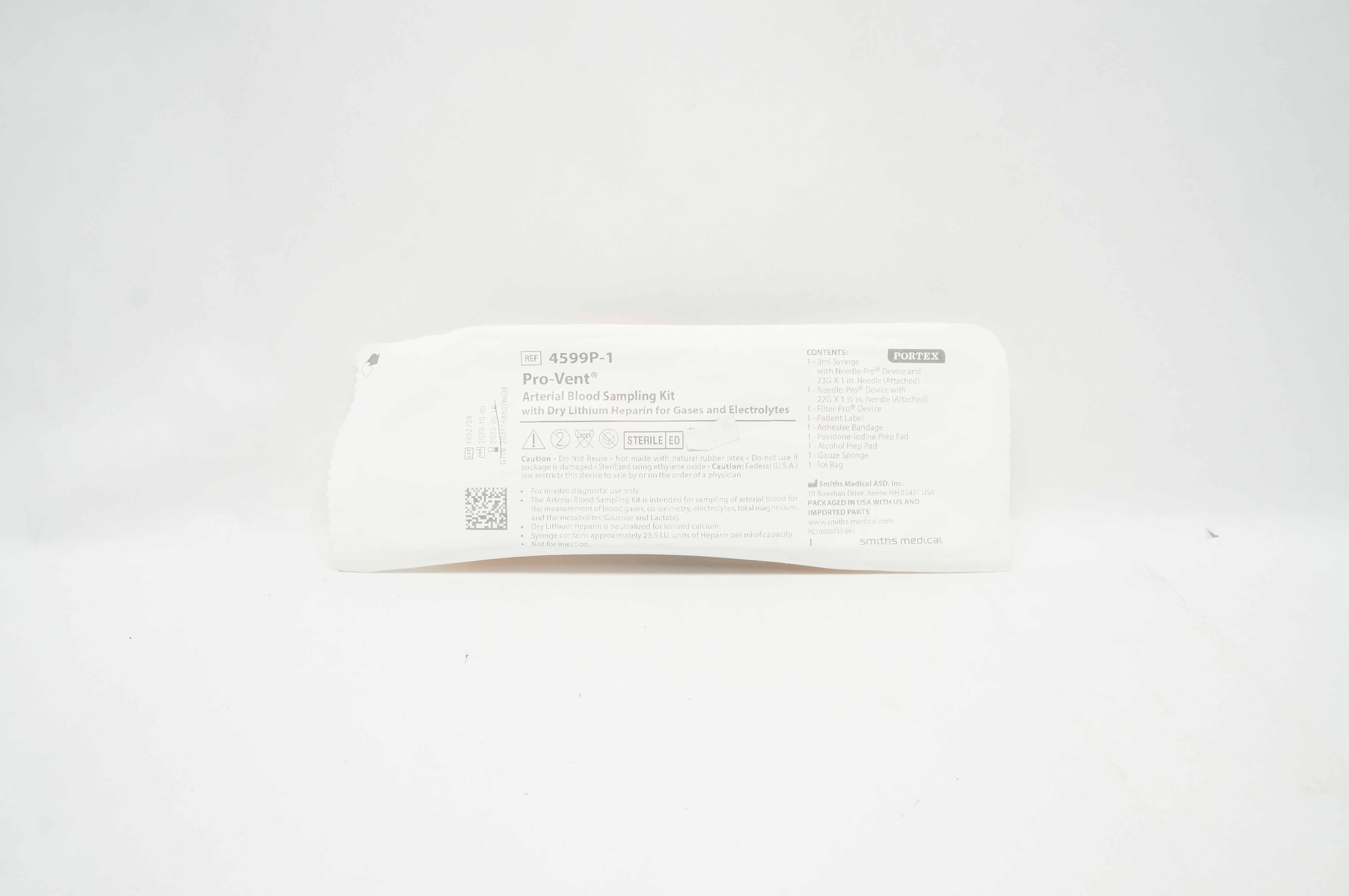 Smiths Medical 4599P-1 Portex Pro-Vent Arterial Blood Sampling Kit (x)