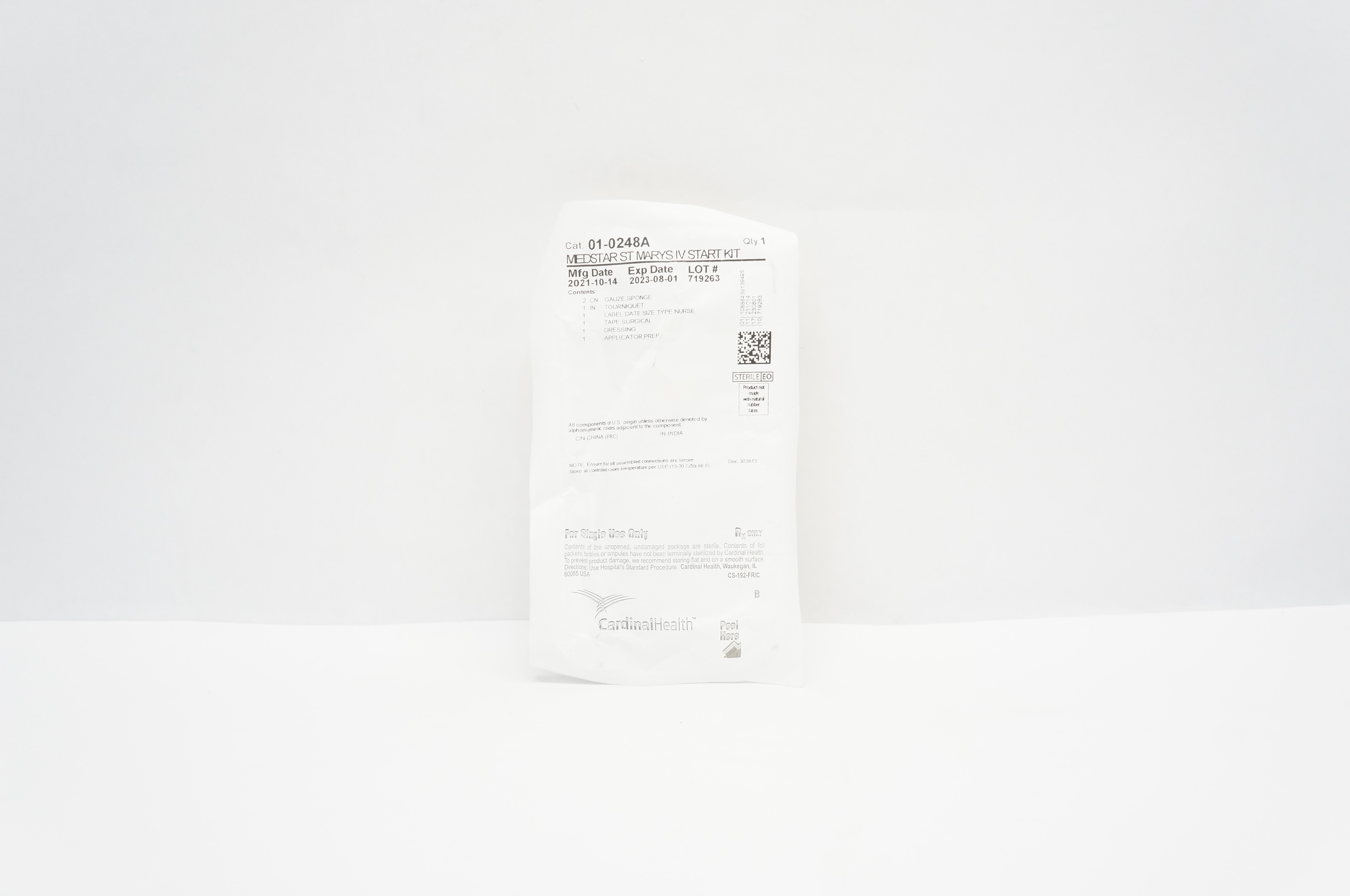Cardinal Health 01-0248A Medstar ST Marys IV Start Kit
