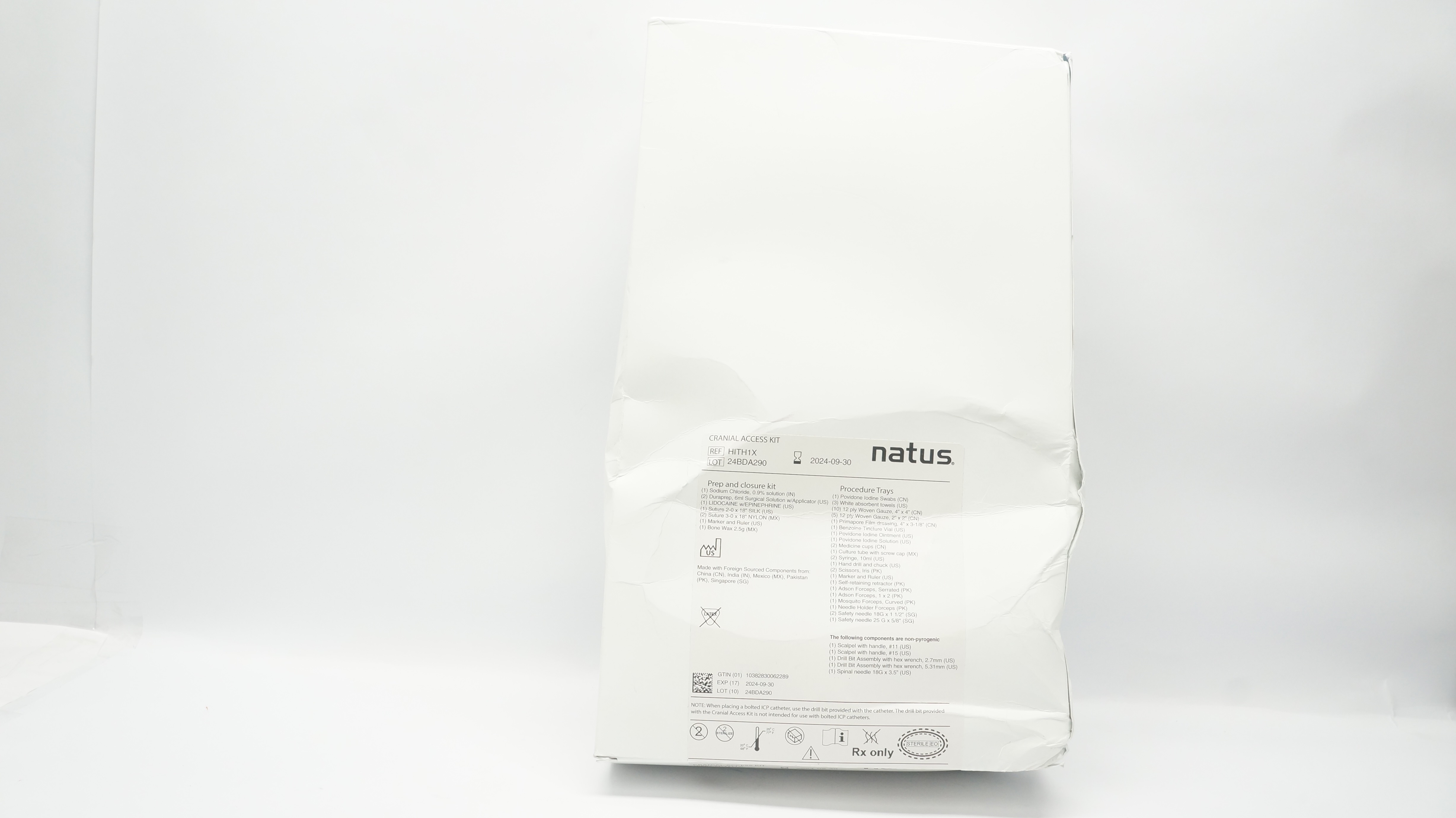 Natus HITH1X Prep & Closure Kit, Procedure Trays (x)