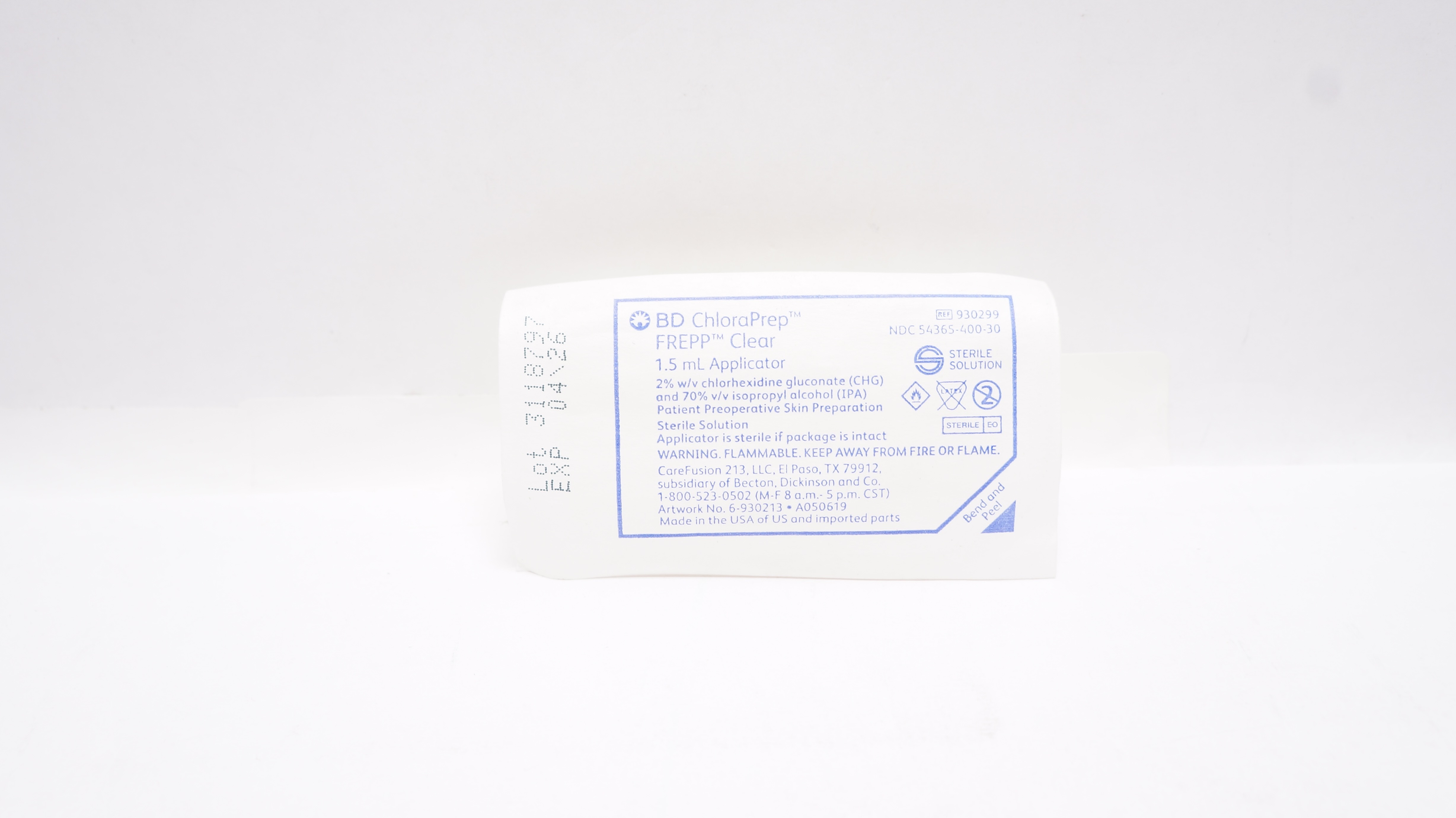 BD 930299 ChloraPrep FREPP Clear  Applicator 1.5 mL