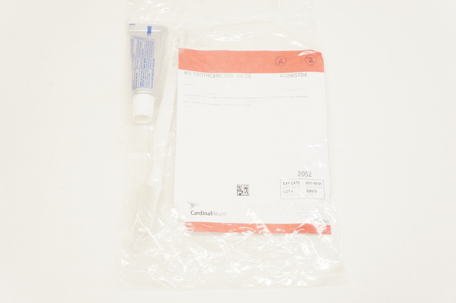 Cardinal Health AD290STDA Kit, Toothcare STD