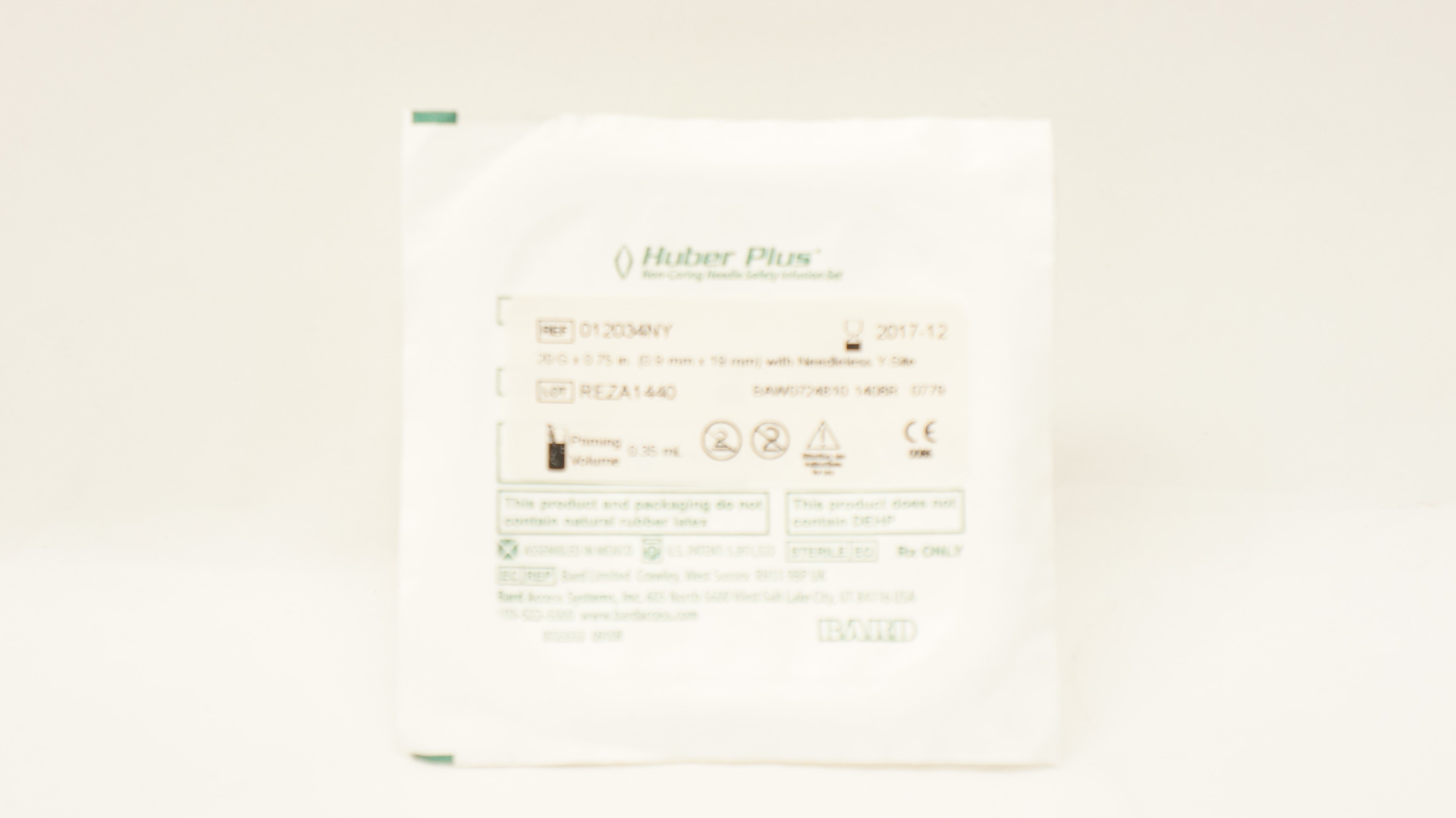 Bard 012034NY HuberPlus Safety Infusion Set 20G x .75inch (x)