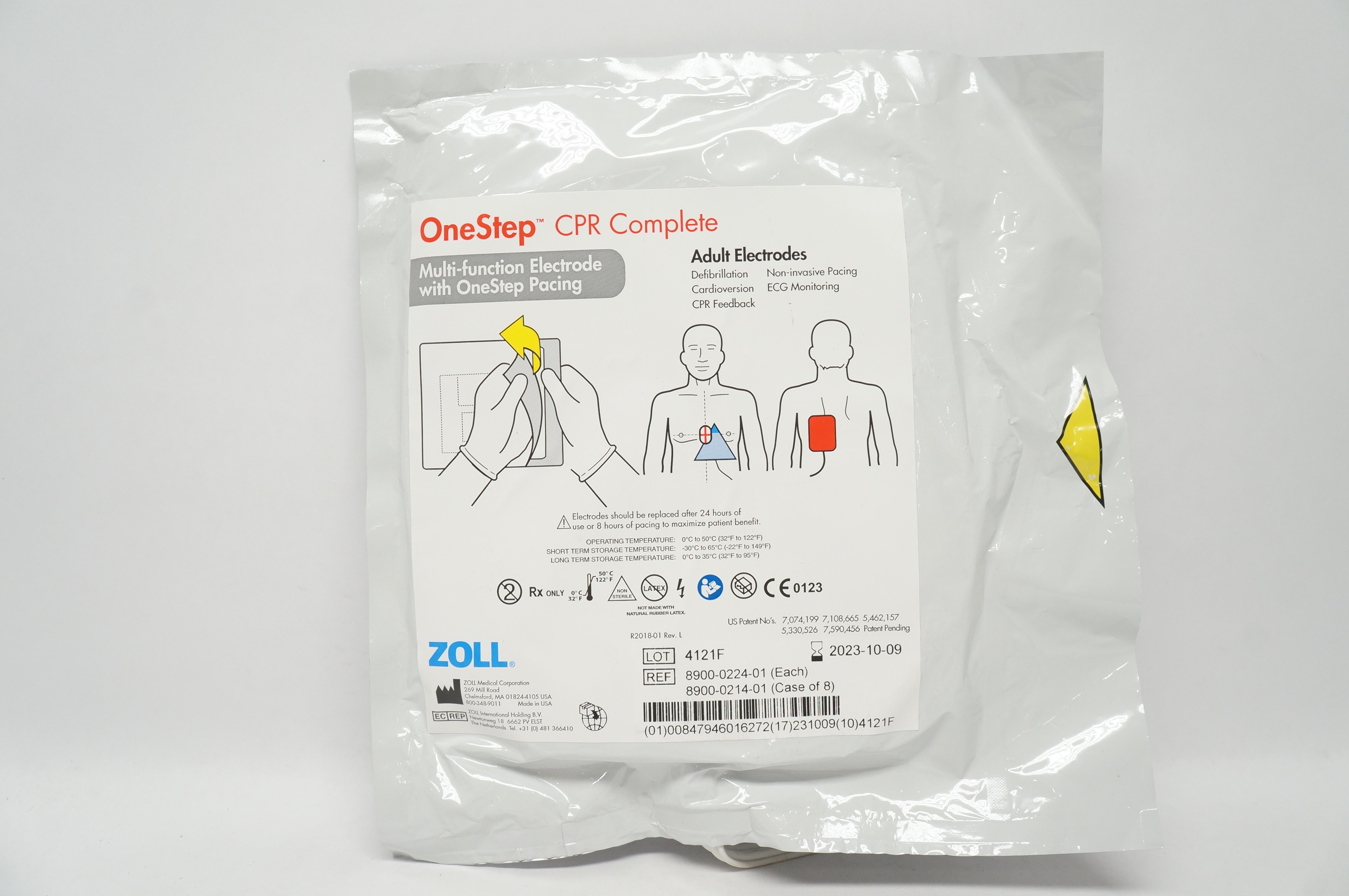 Zoll 8900-0224-01 OneStep CPR Complete Adult Multi-Function Electrodes (x)