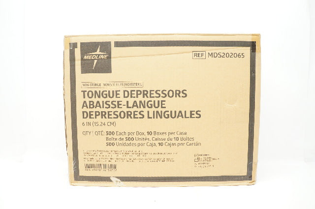 Medline MDS202065 Tongue Depressors Abaisse-Langue Depresores 6in. -Case of 5000