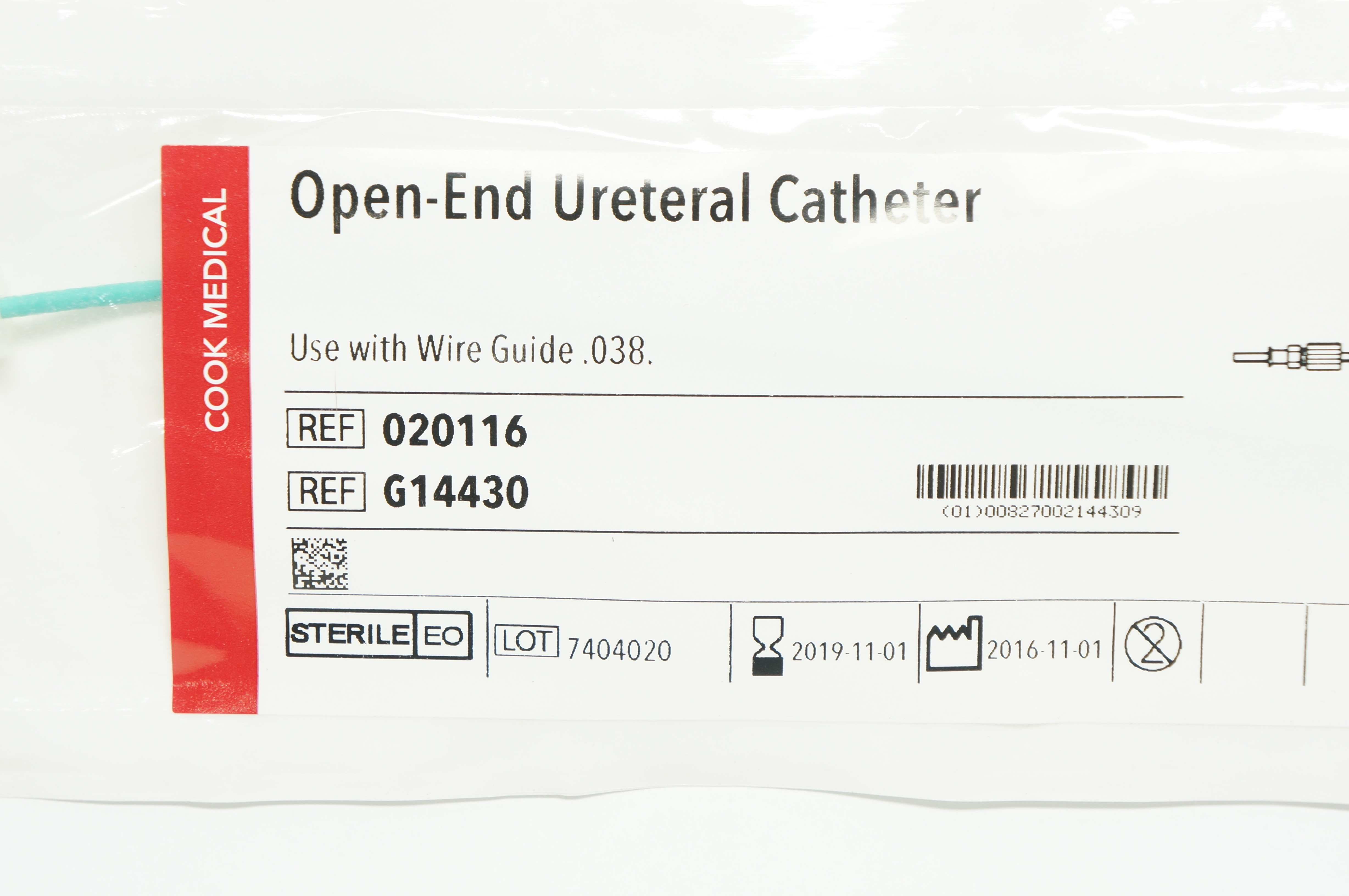Cook Medical G14430 Open-End Ureteral Cath. 6Fr x 70 cm (x)