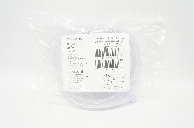 Westmed 100612A Mini-Heart Hi-Flo Continuous Nebulizer Adult Aerosol Mask, 7Ft.