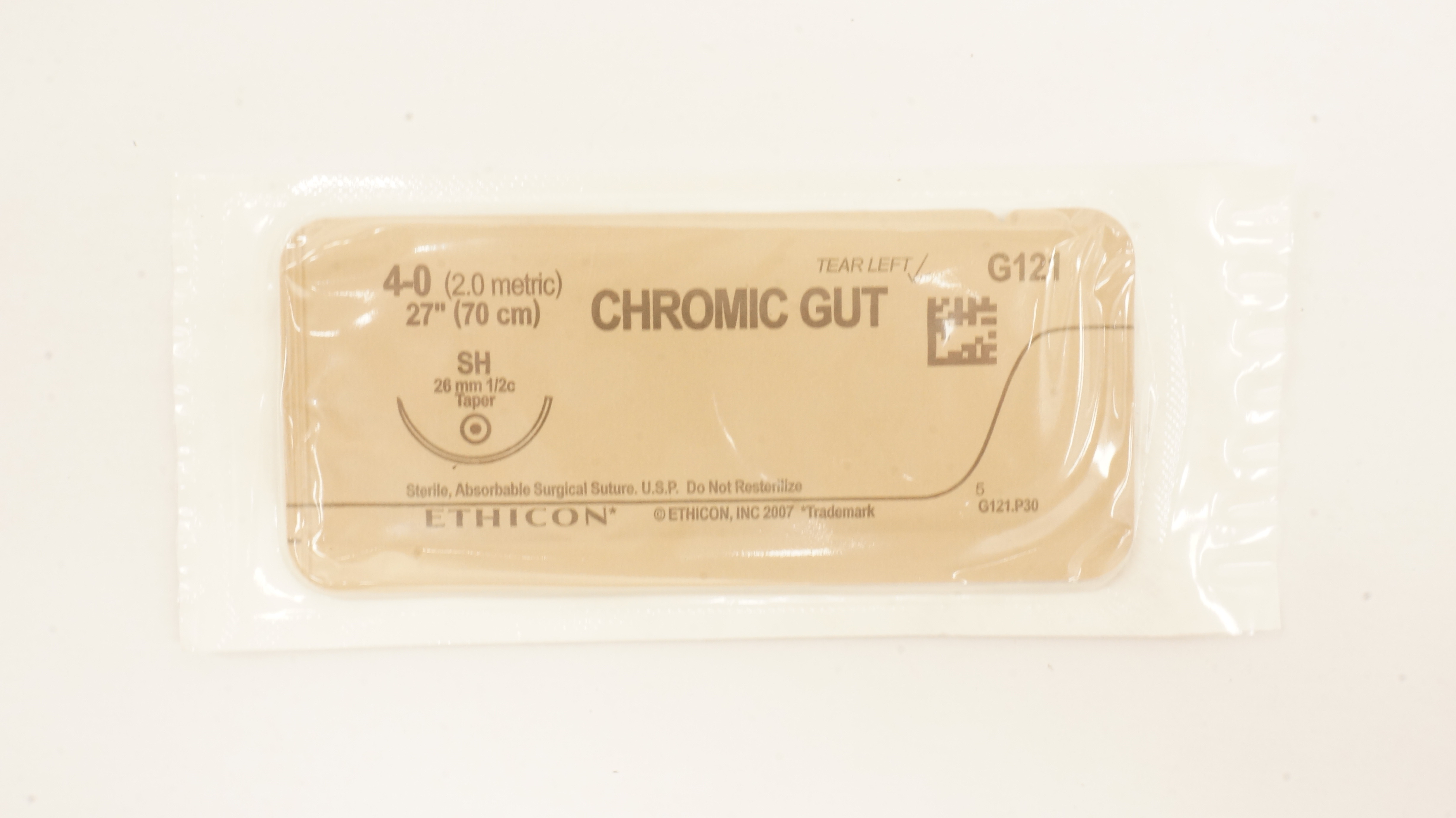 Ethicon G121 4-0 Chromic Gut Surgical Stre SH 26mm 1/2c Taper, 27inch (x)