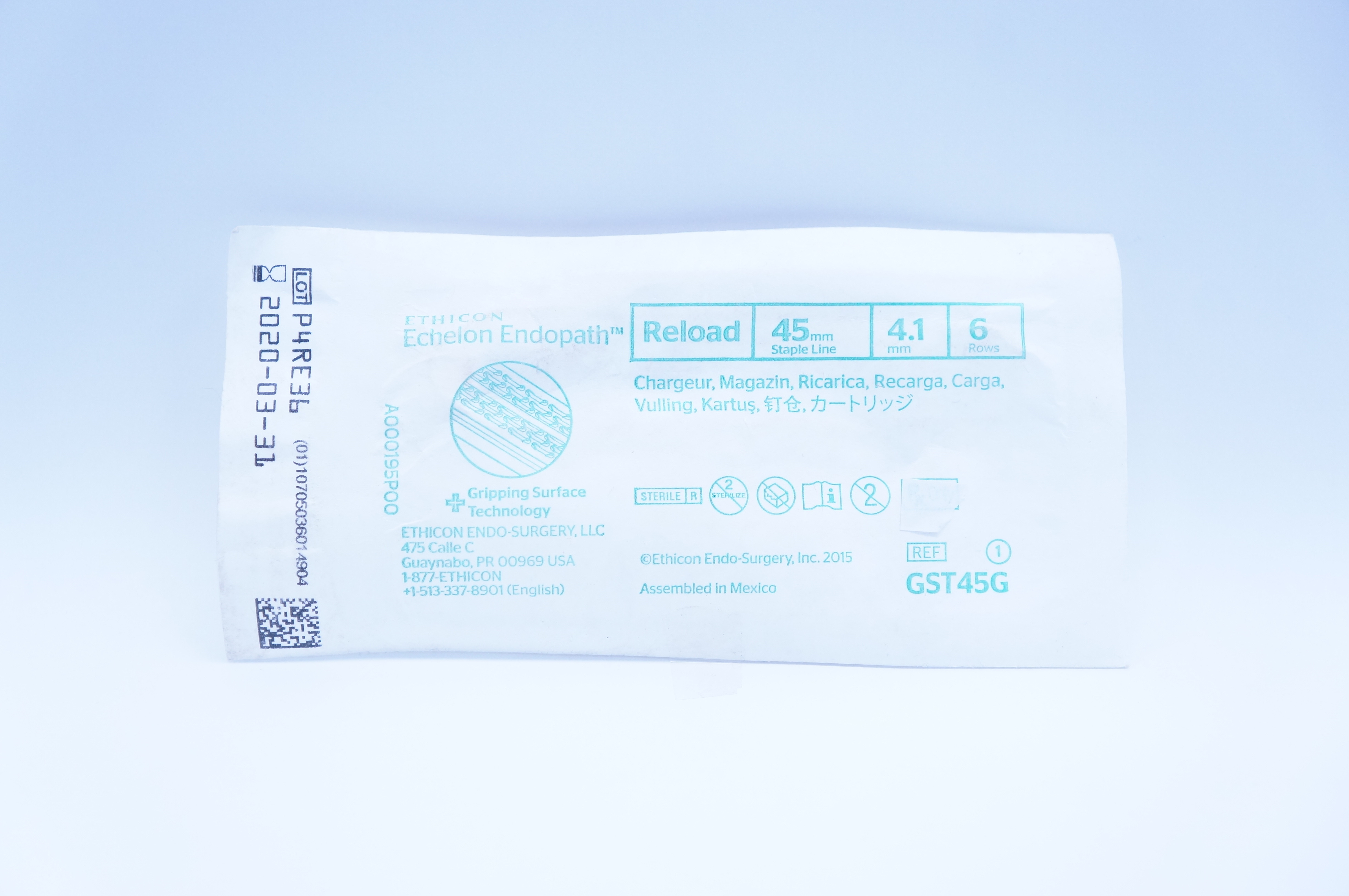 Ethicon GST45G Echelon Endopath Reload 45mm Staple Line 4.1mm 6 Rows (x)