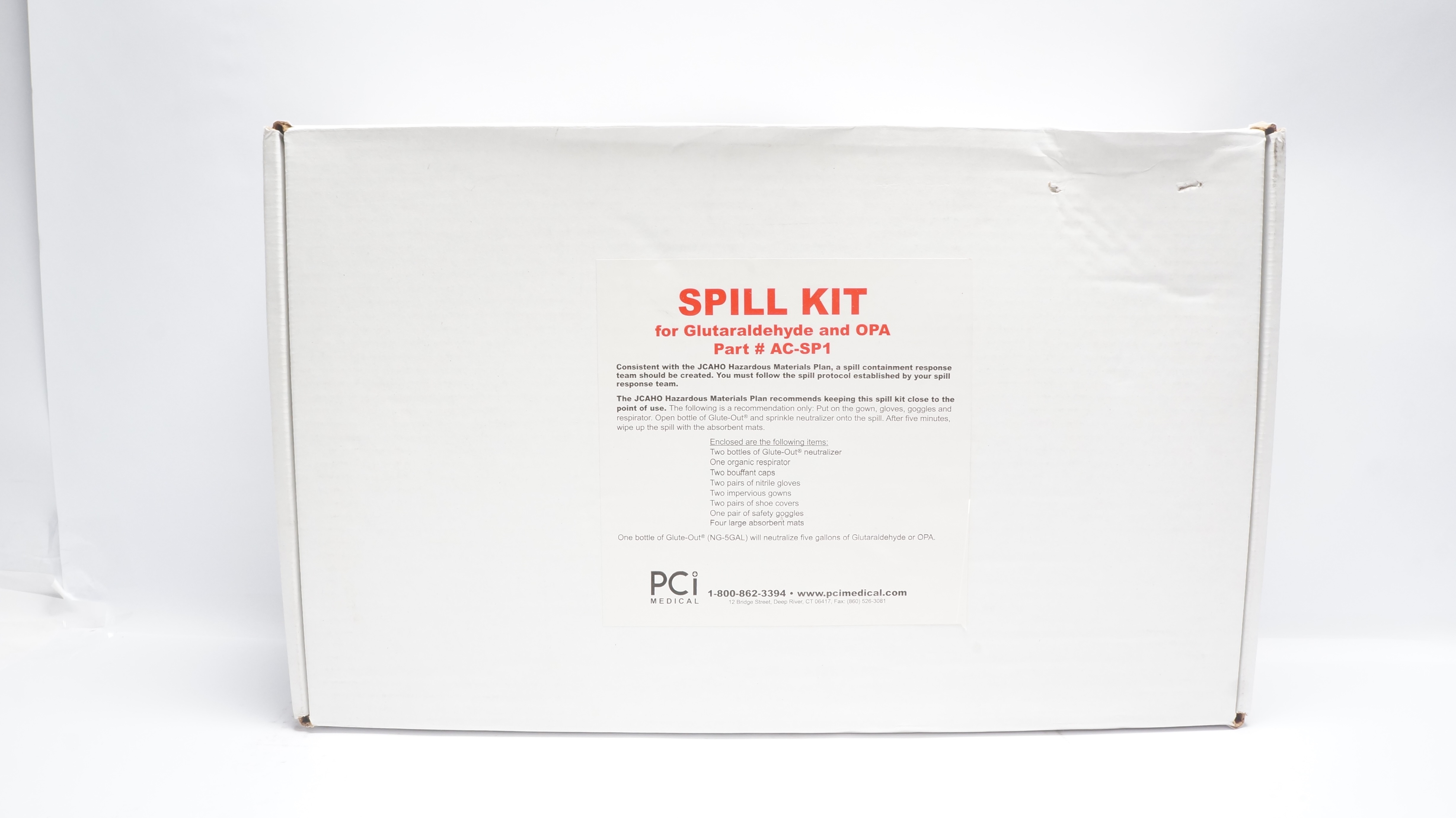 PCI MEdical AC-SP1 Spill Kit for Glutaraldehyde & OPA