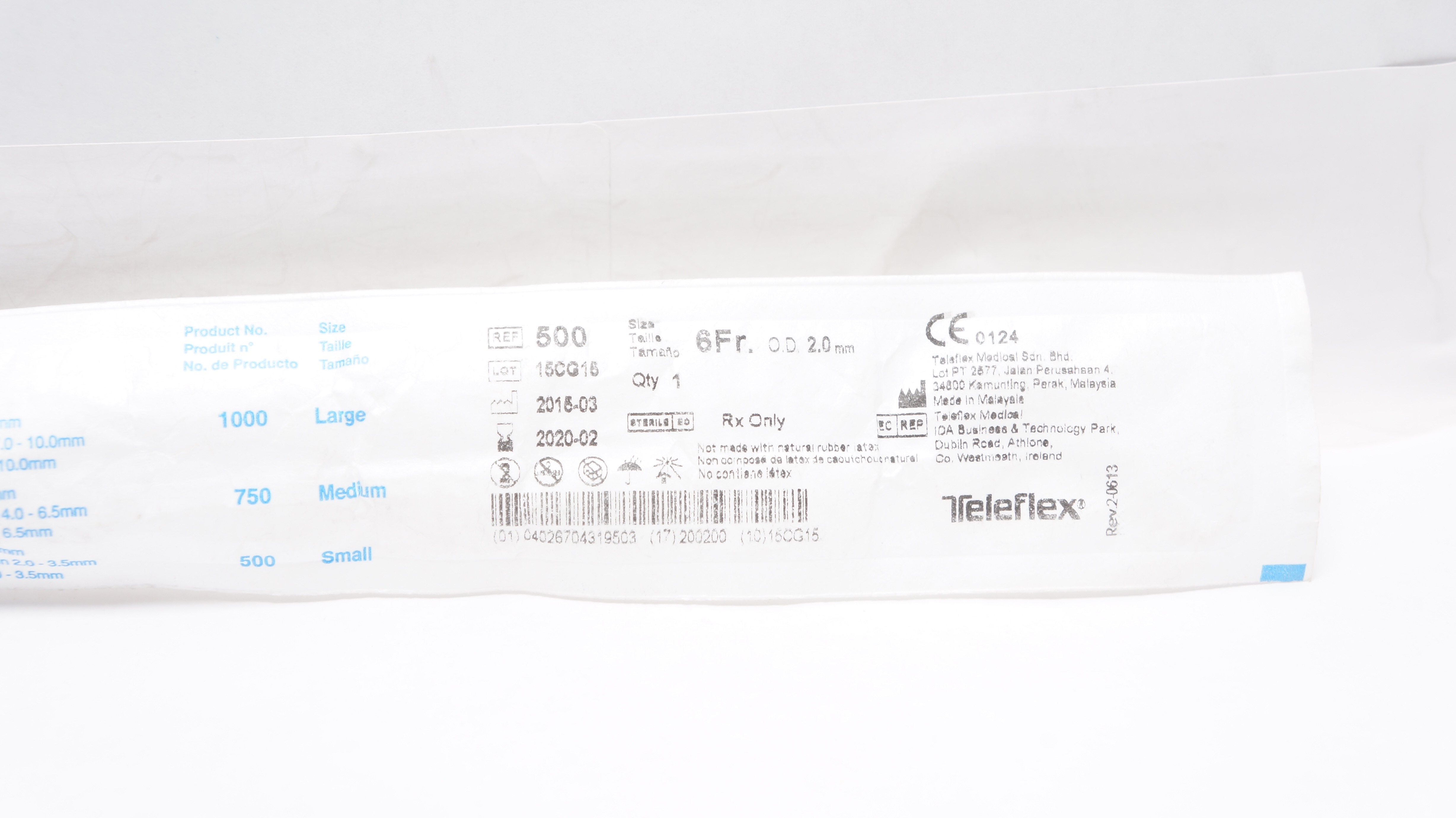 Teleflex 500 Rusch Slick Stylet Disposable Endotracheal Stylet 6Fr x 2.0mmOD(x)