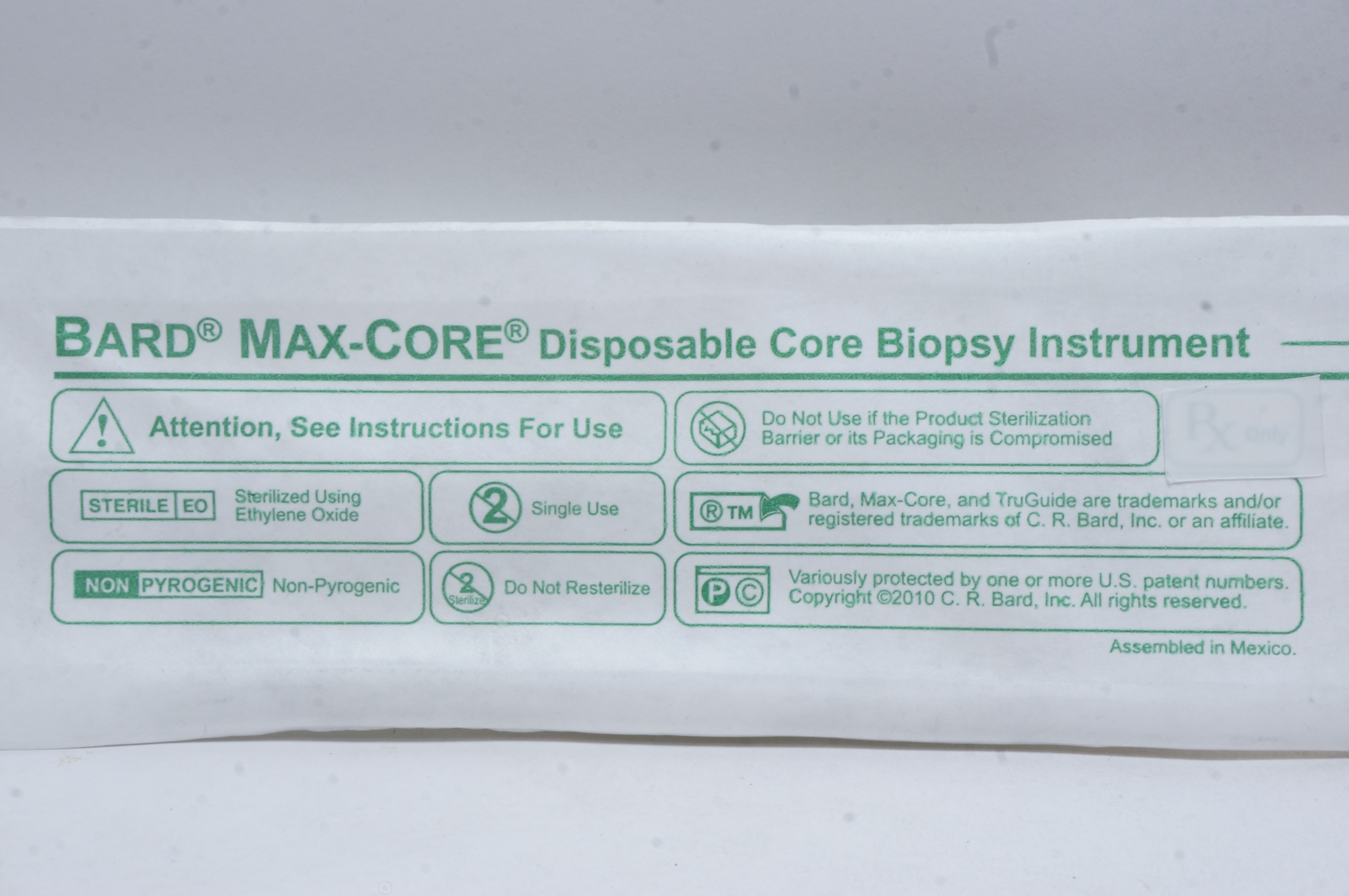 Bard MC2010 Max-Core Disposable Core B I o p s y Instrument 1.8cm 20G x 10cm (x)