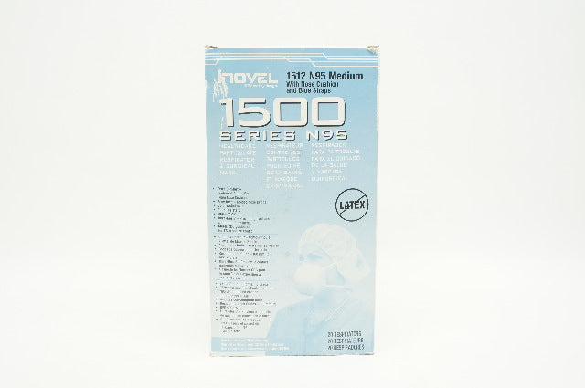 INOVEL 1512 N95 With Nose Cushion and Blue Straps Medium - Box of 20
