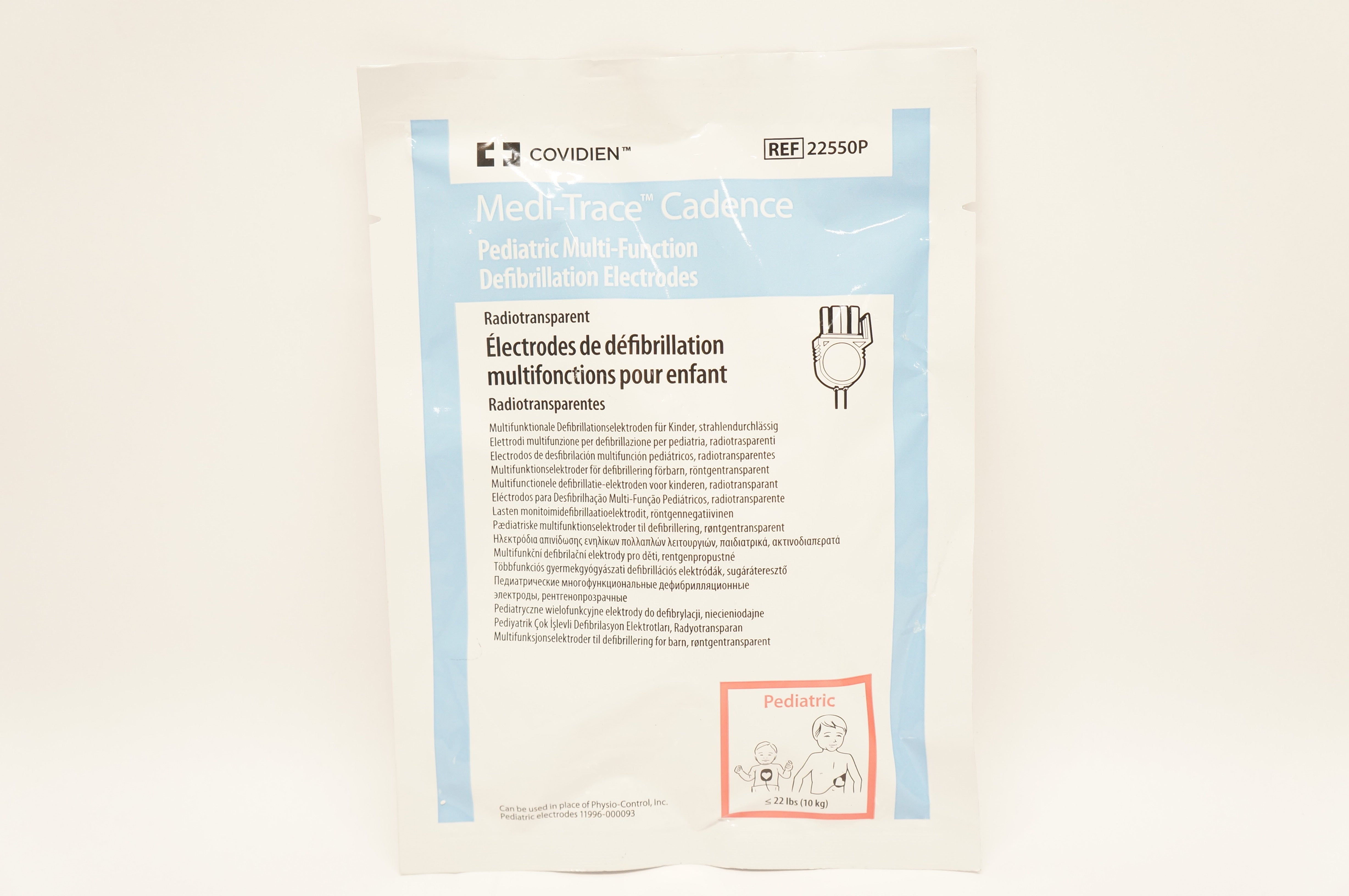 Covidien 2255OP Pediatric Multi-Function Defibrillationh Electrodes, 22lbs (x)