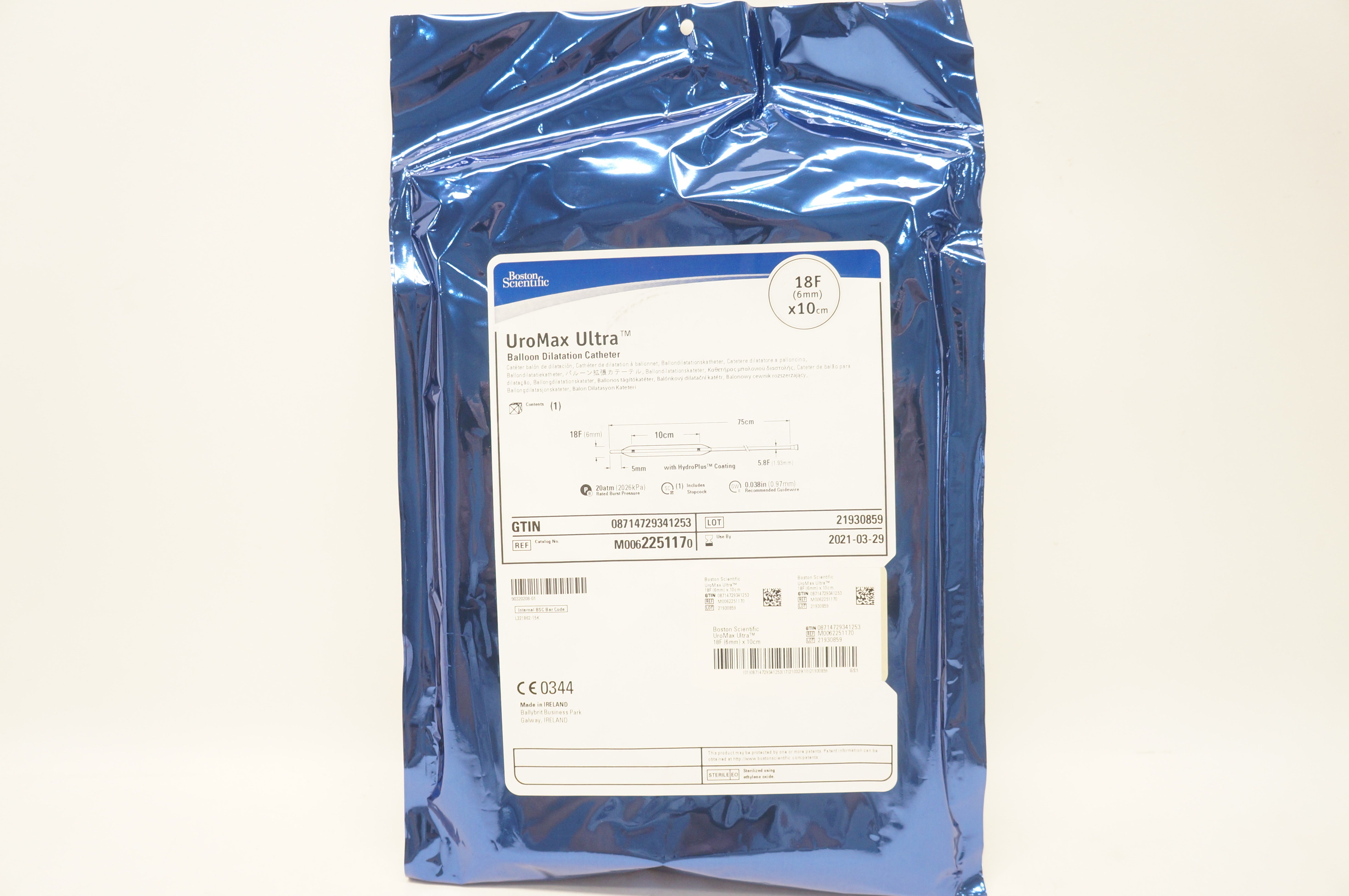 Boston Scientific 225117 UroMax Ultra Balloon Dilatation Cath.18F x 10cm (x)