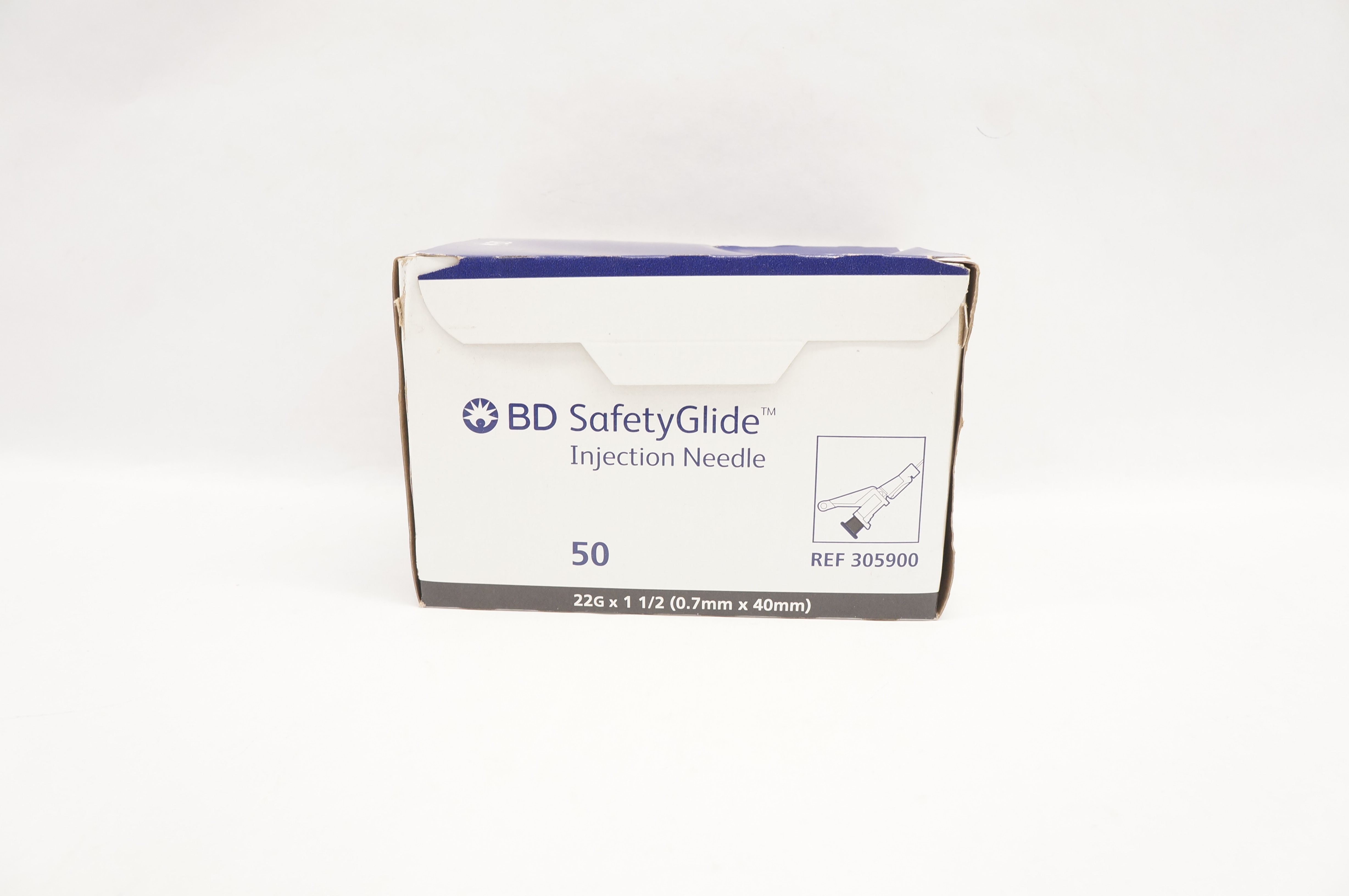BD 305900 SafetyGlide Injection Ndle 22G x 1-1/2inch - Box of 50