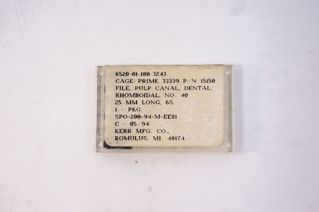 KERR File Pulp Canal 25mm Long, 6520011803243 ~ Pack of 6