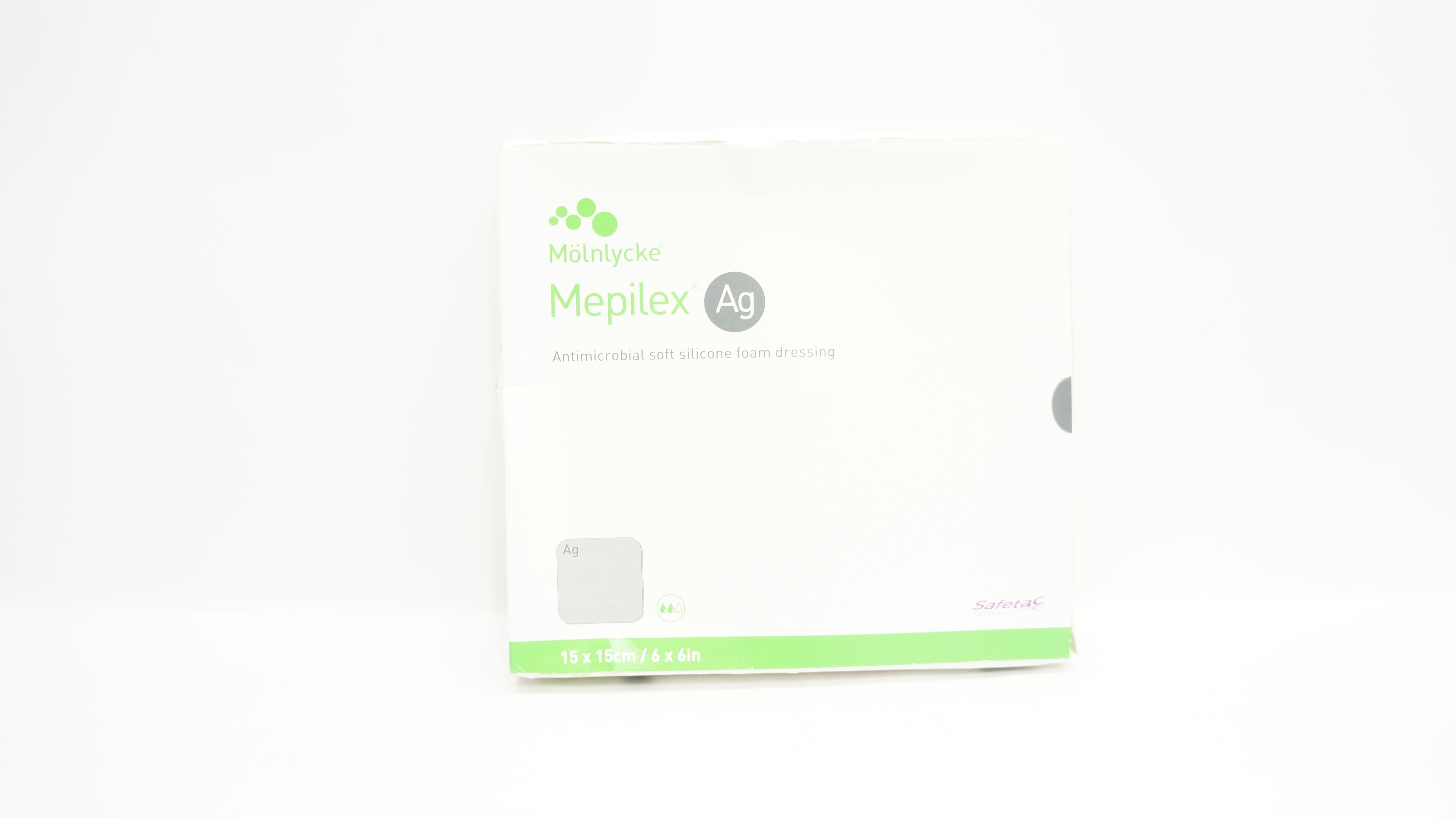 Molnlycke Healthcare 287300 Mepilex Ag w/ Safetac Technology 6x6in (x)- Box of 5