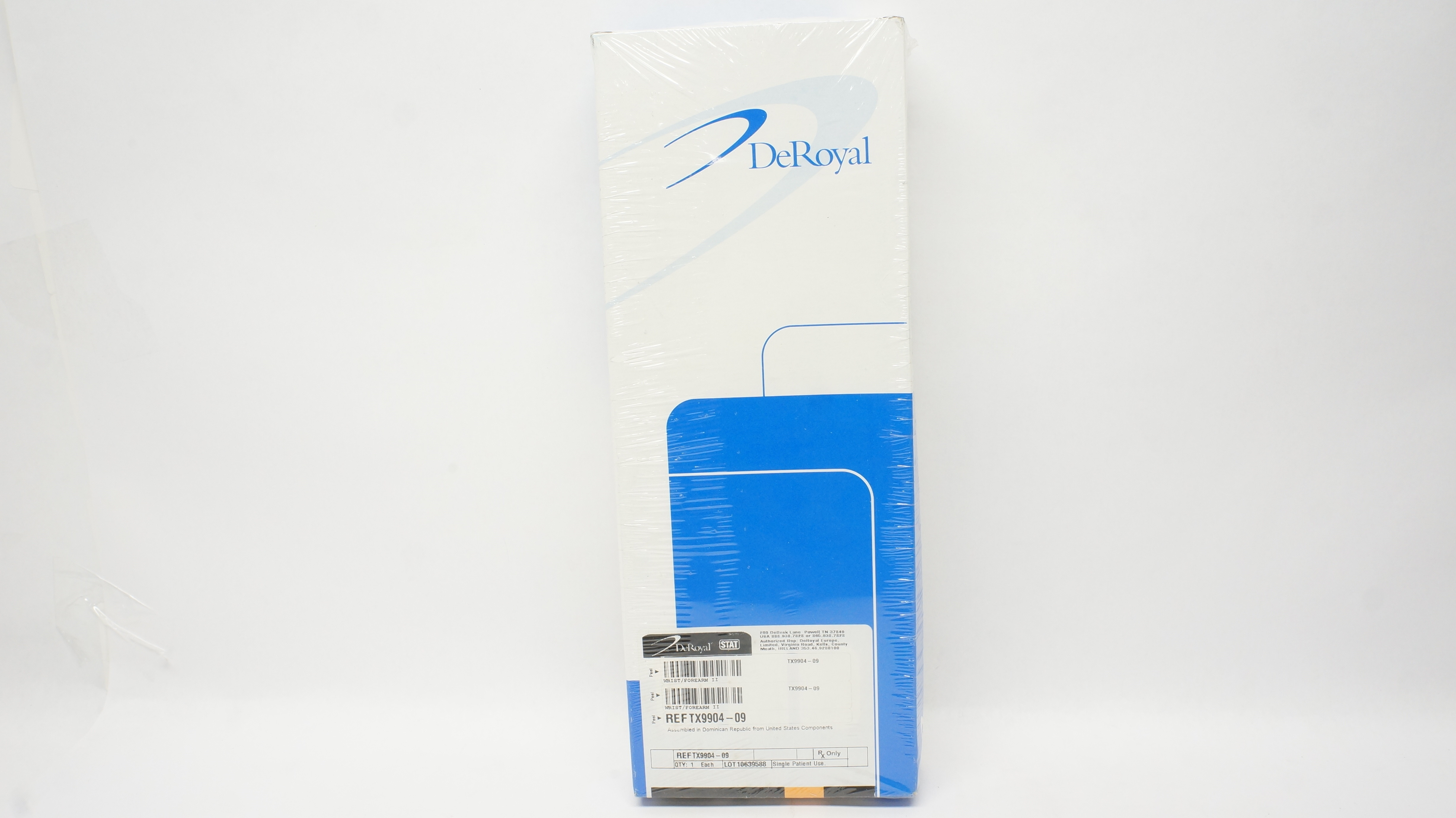 DeRoyal TX9904-09 Wrist / Forearm II Splint Contoured Wedge Splint, Left, Large