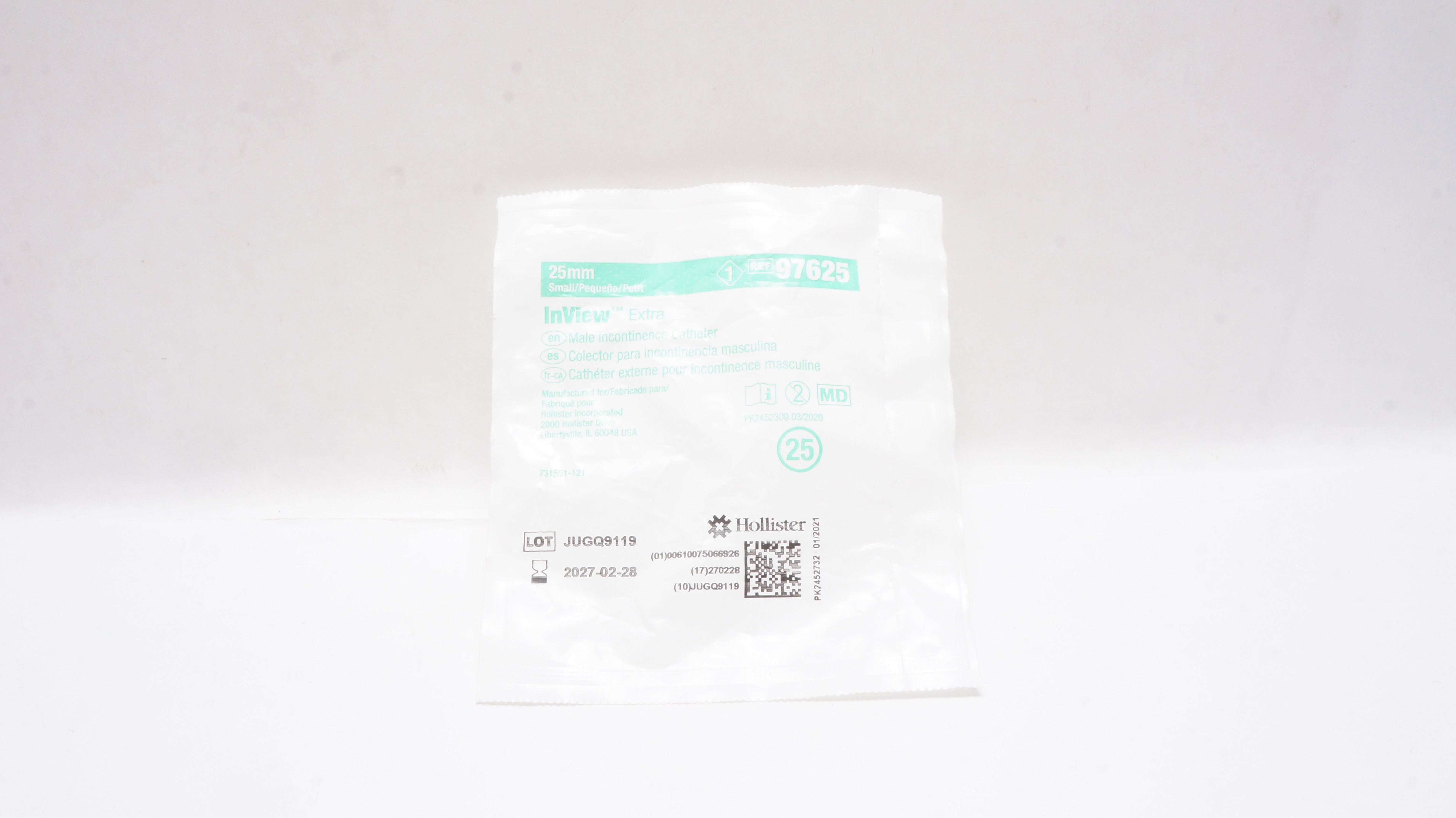 Hollister 97625 InView Extra Catheter 25mm