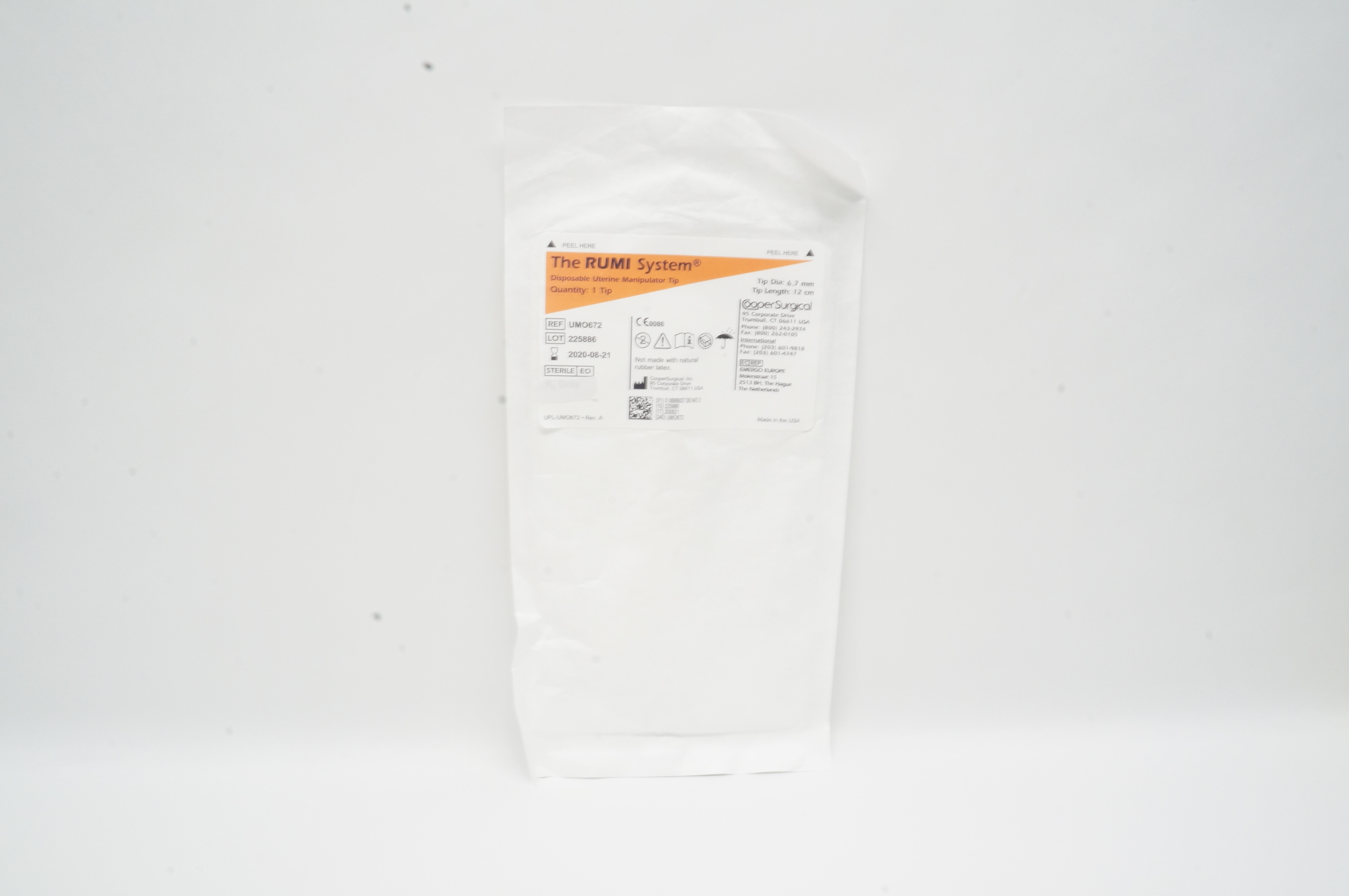 Cooper Surgical UMO672 Disposable Uterine Manipulator Tip 6.7mm x 12cm (x)