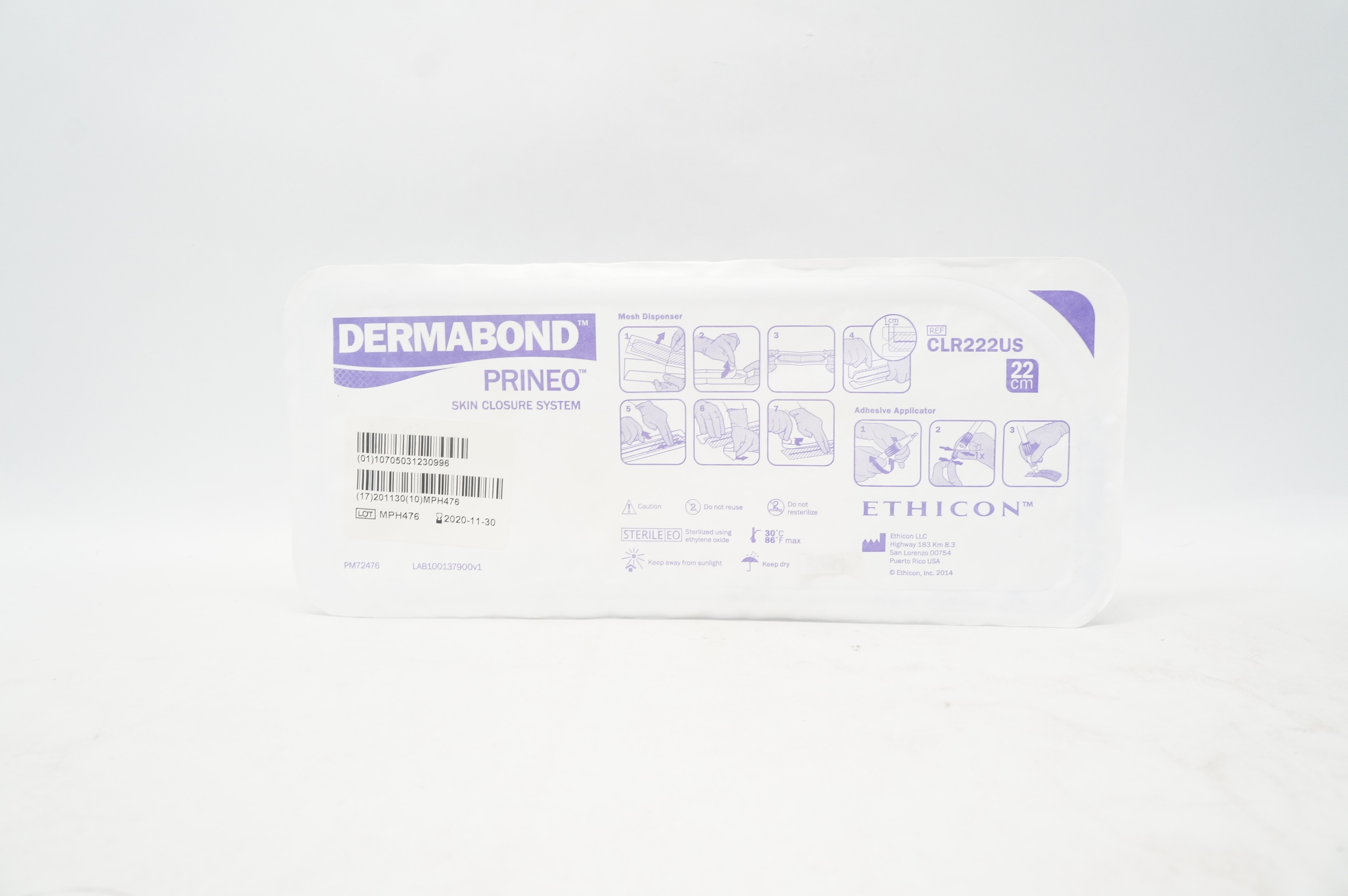 Ethicon CLR222US Dermabond Prineo Skin Closure System 22cm (x)