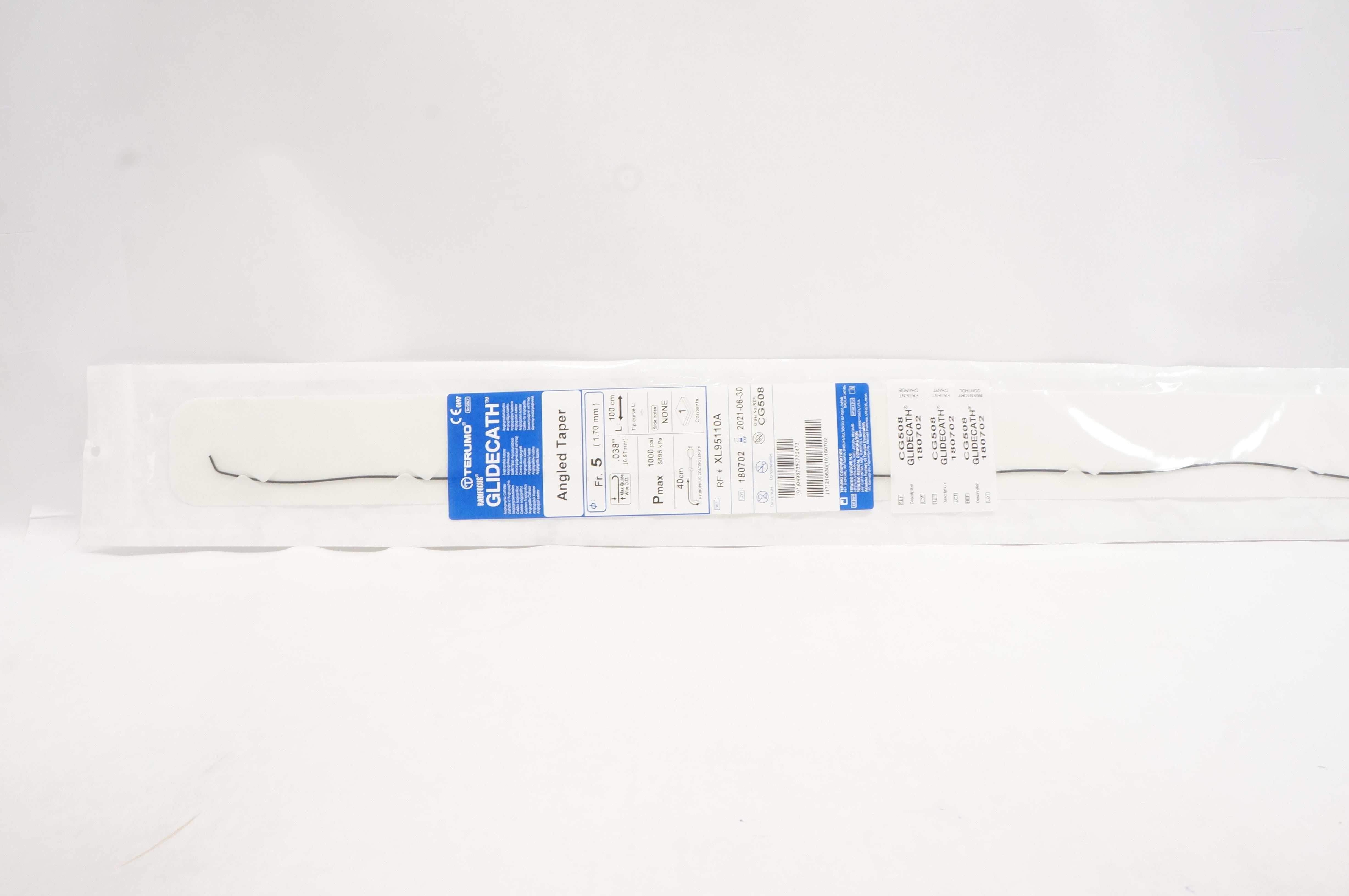 Terumo XL95110A Radifocus Glidecath Angiograthic Cath. 5Fr x .038inch x 40cm (x)