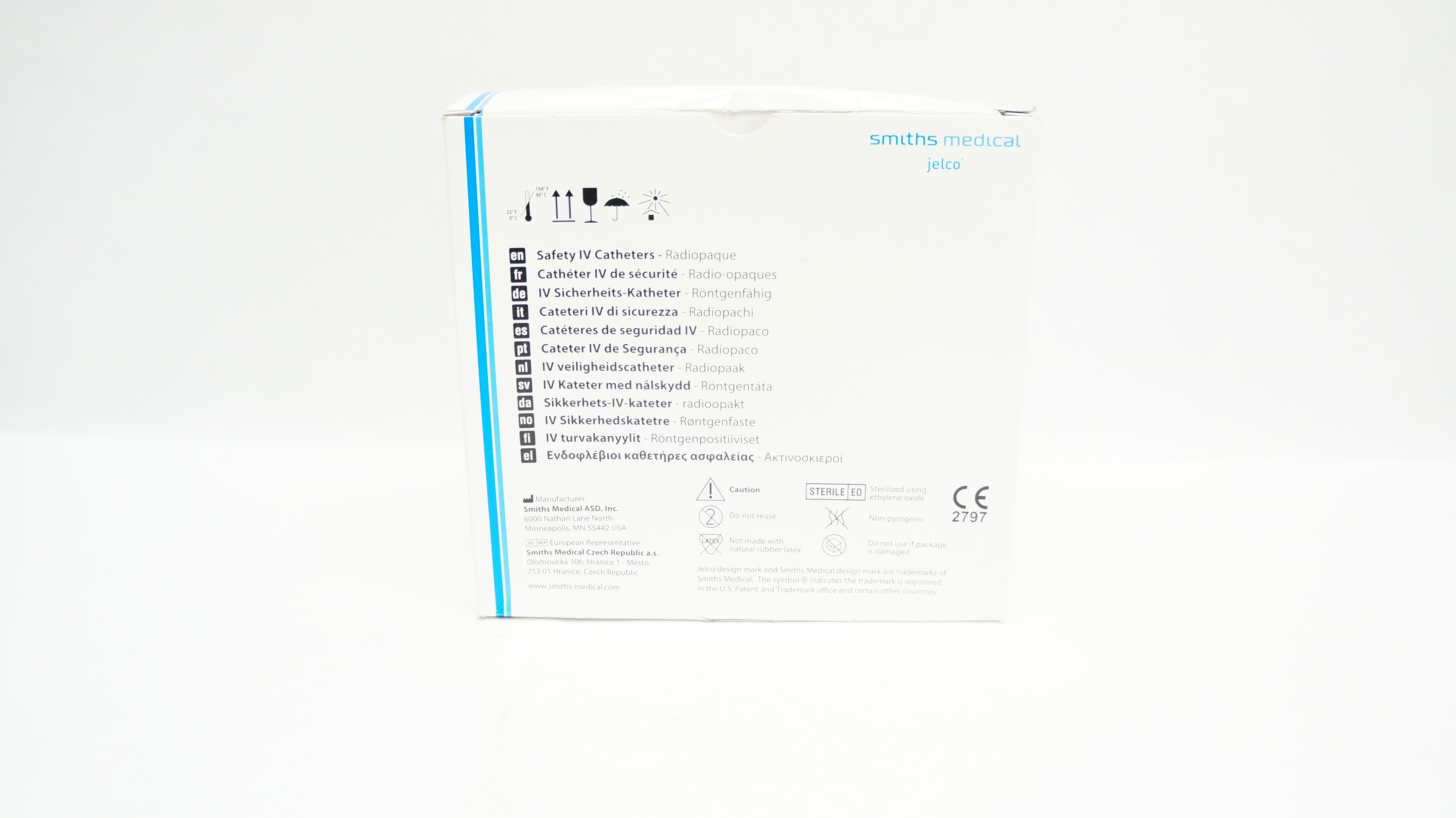 Smiths Medical 3080 ProtectIV Plus-W Safety IV Caths. 22G x 1inch - Box of 50