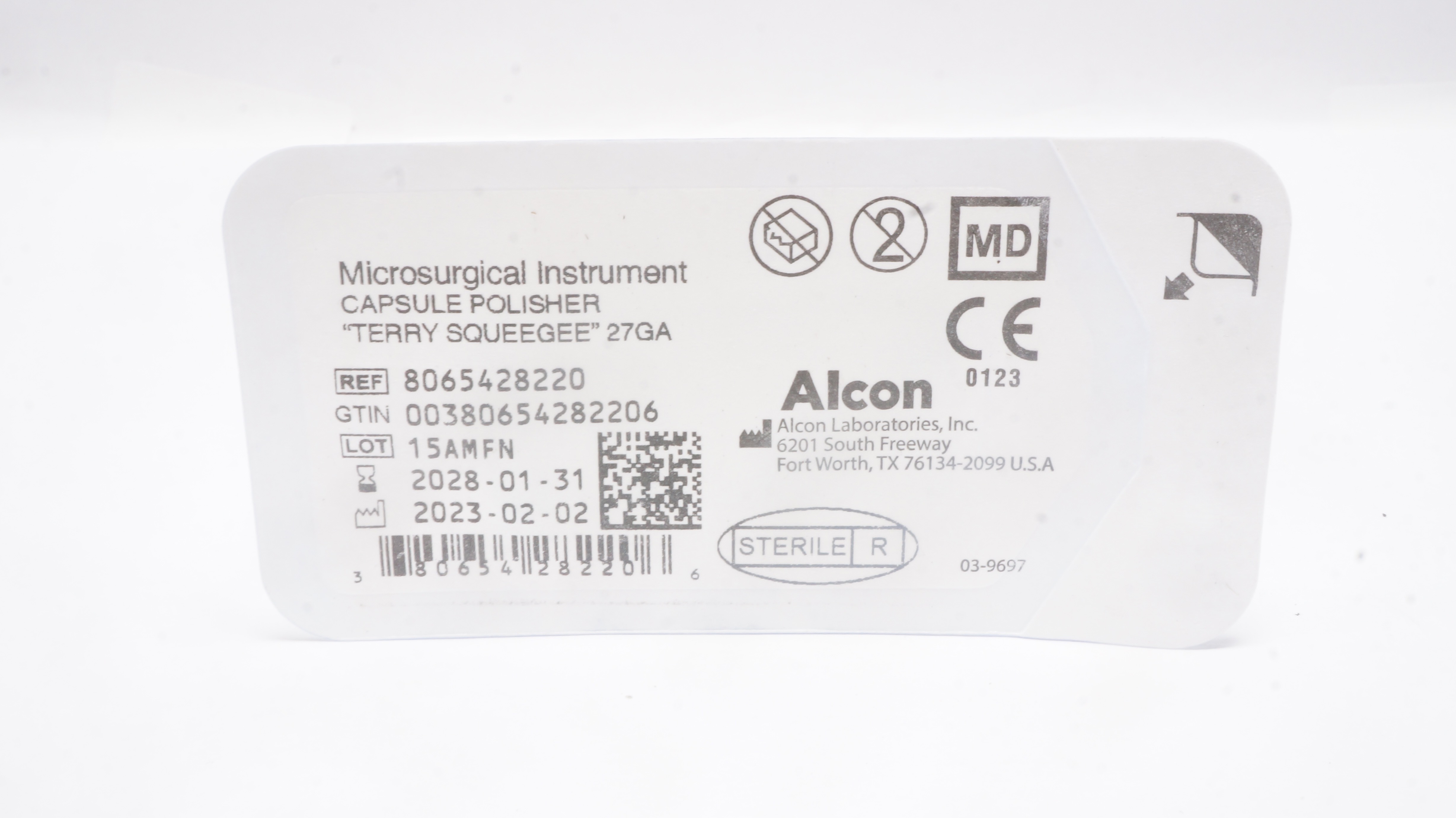 Alcon 8065428220 Capsule Polisher Terry Squeegee 27GA