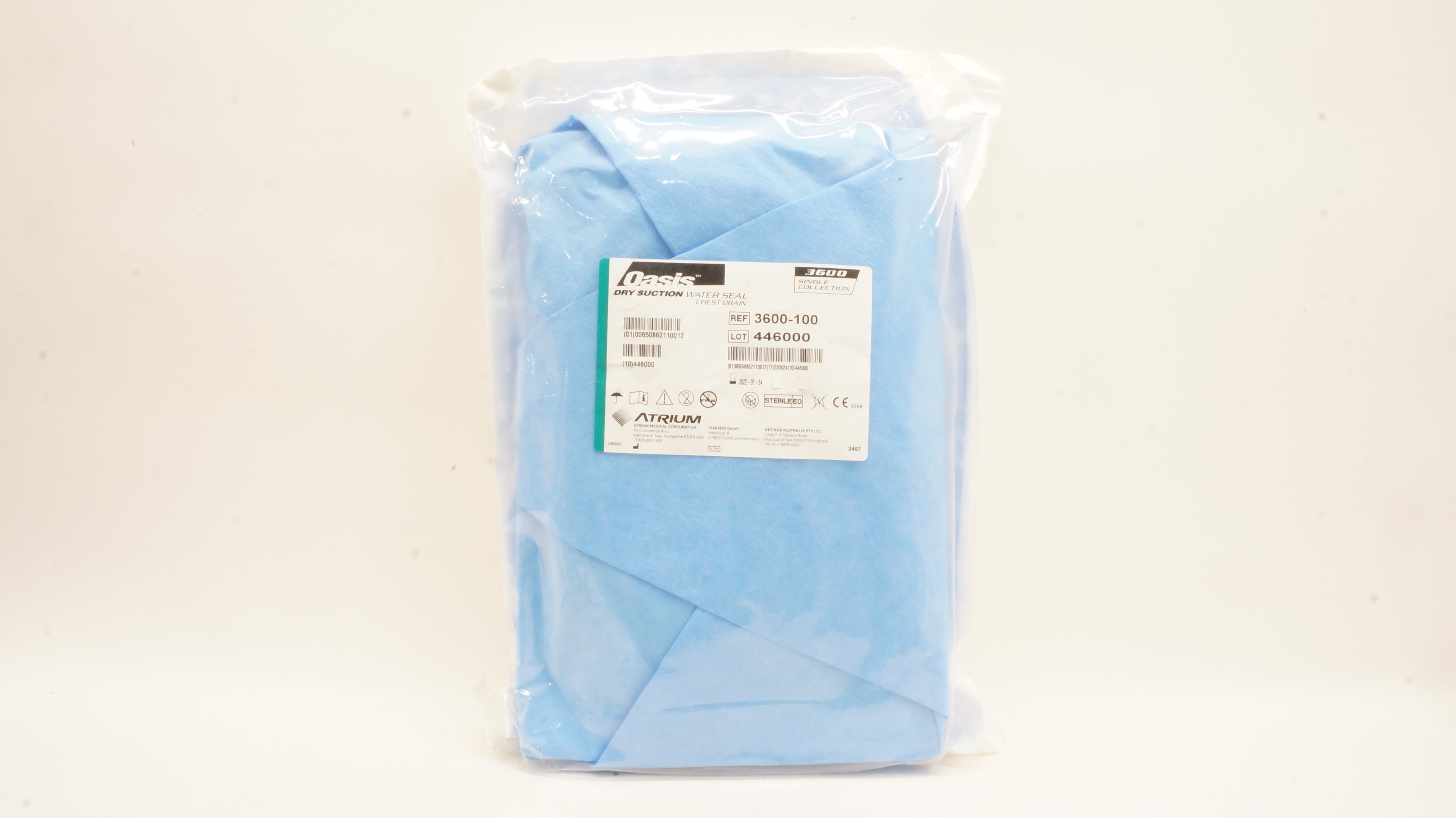 Atrium 3600-100 Oasis Dry Suction Water Seal Chest Drain