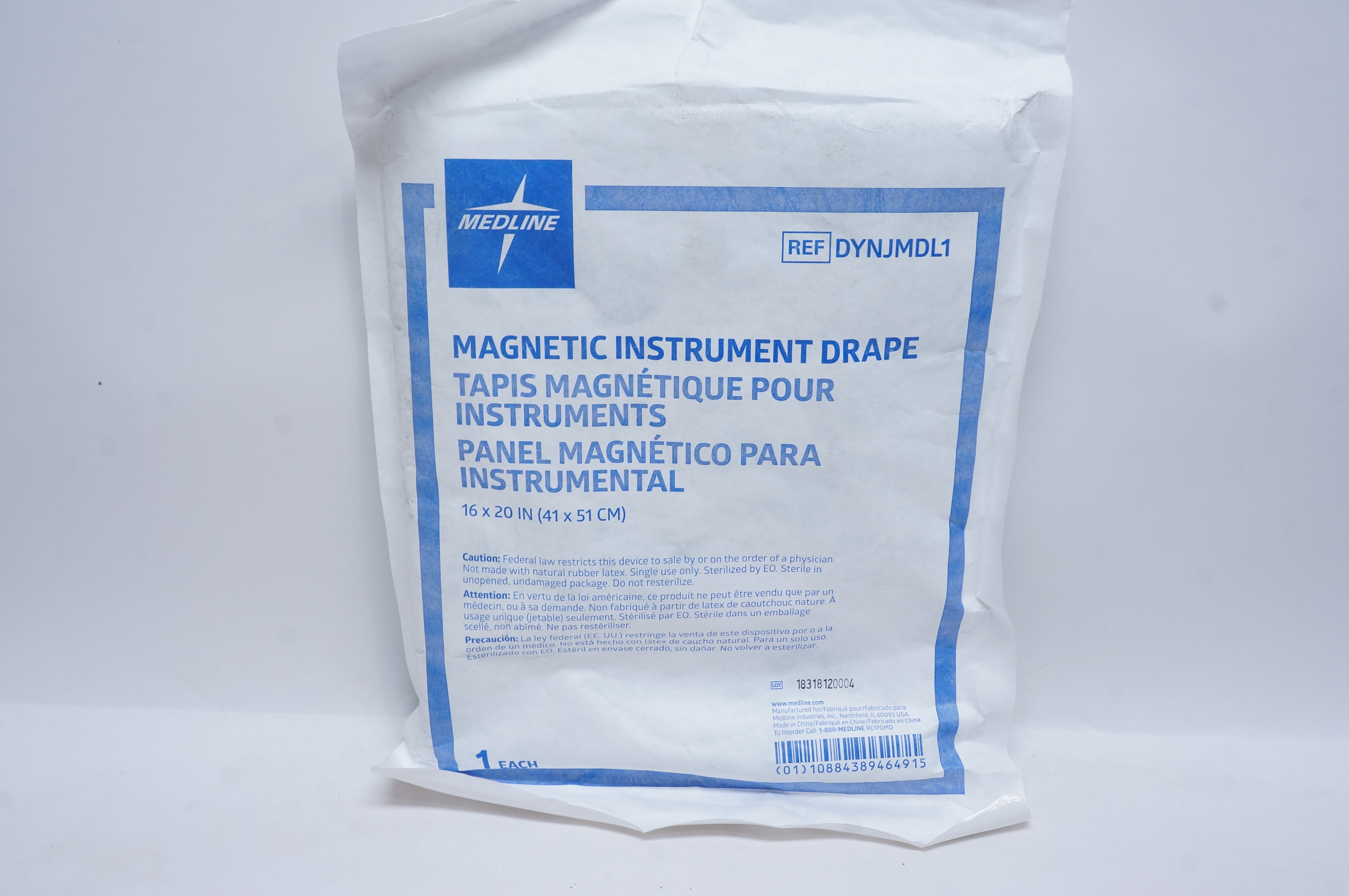Medline DYNJMDL1 Magnetic Instrument Drape 16inch x 20inch